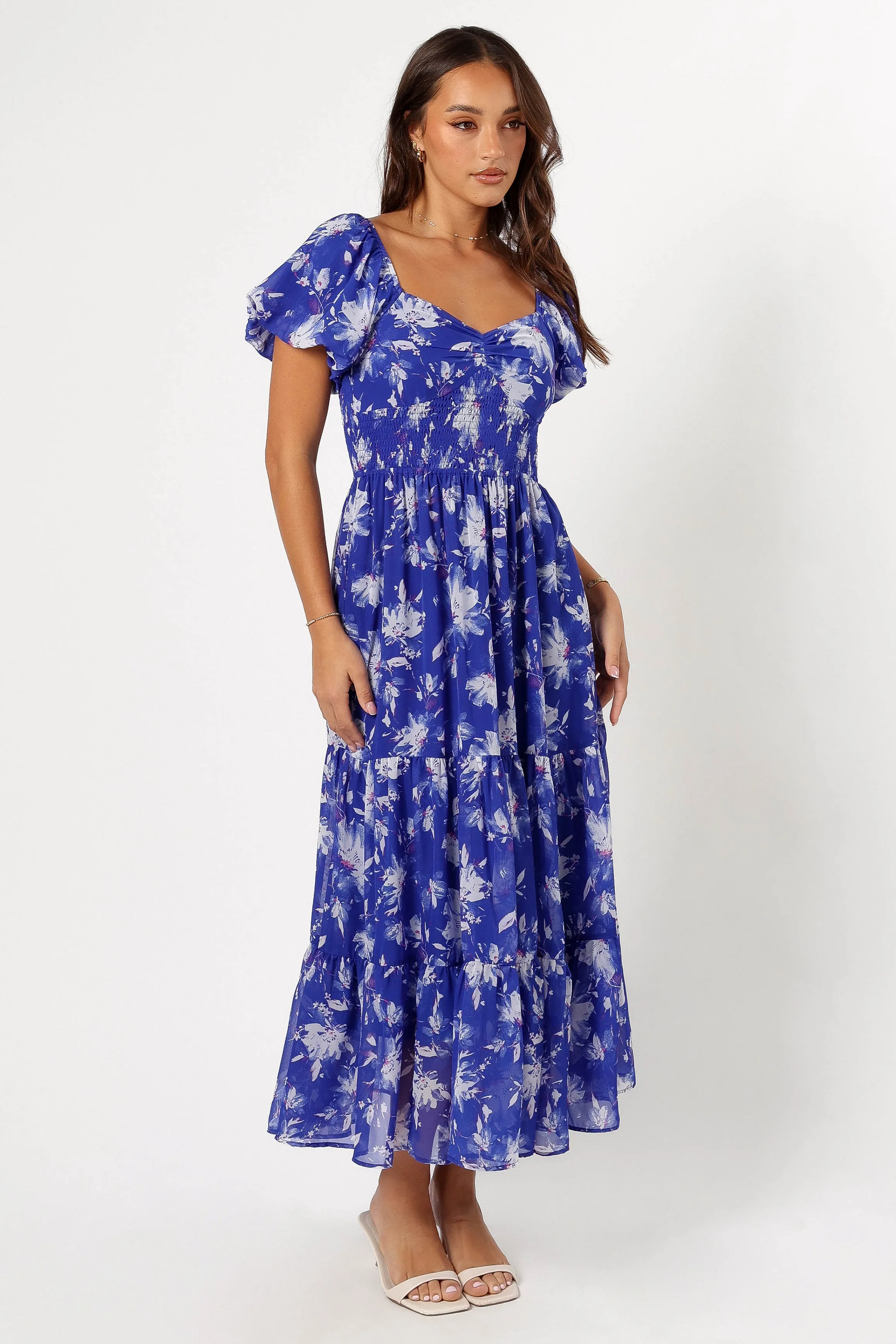 June Short Sleeve Maxi Dress - Bright Blue sold by Petal & Pup product image thumbnail 5