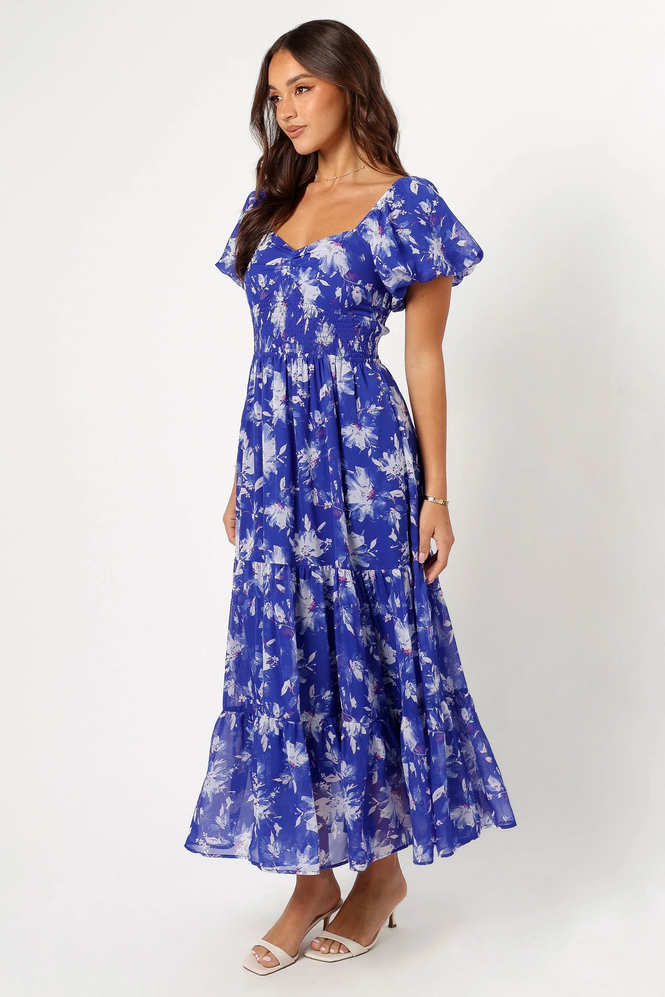 June Short Sleeve Maxi Dress - Bright Blue sold by Petal & Pup product image thumbnail 3