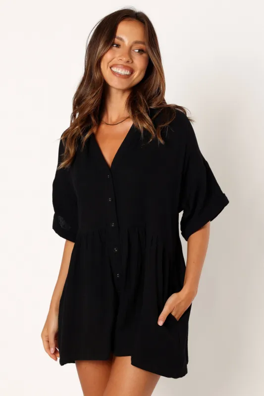 Winny Romper - Black sold by Petal & Pup