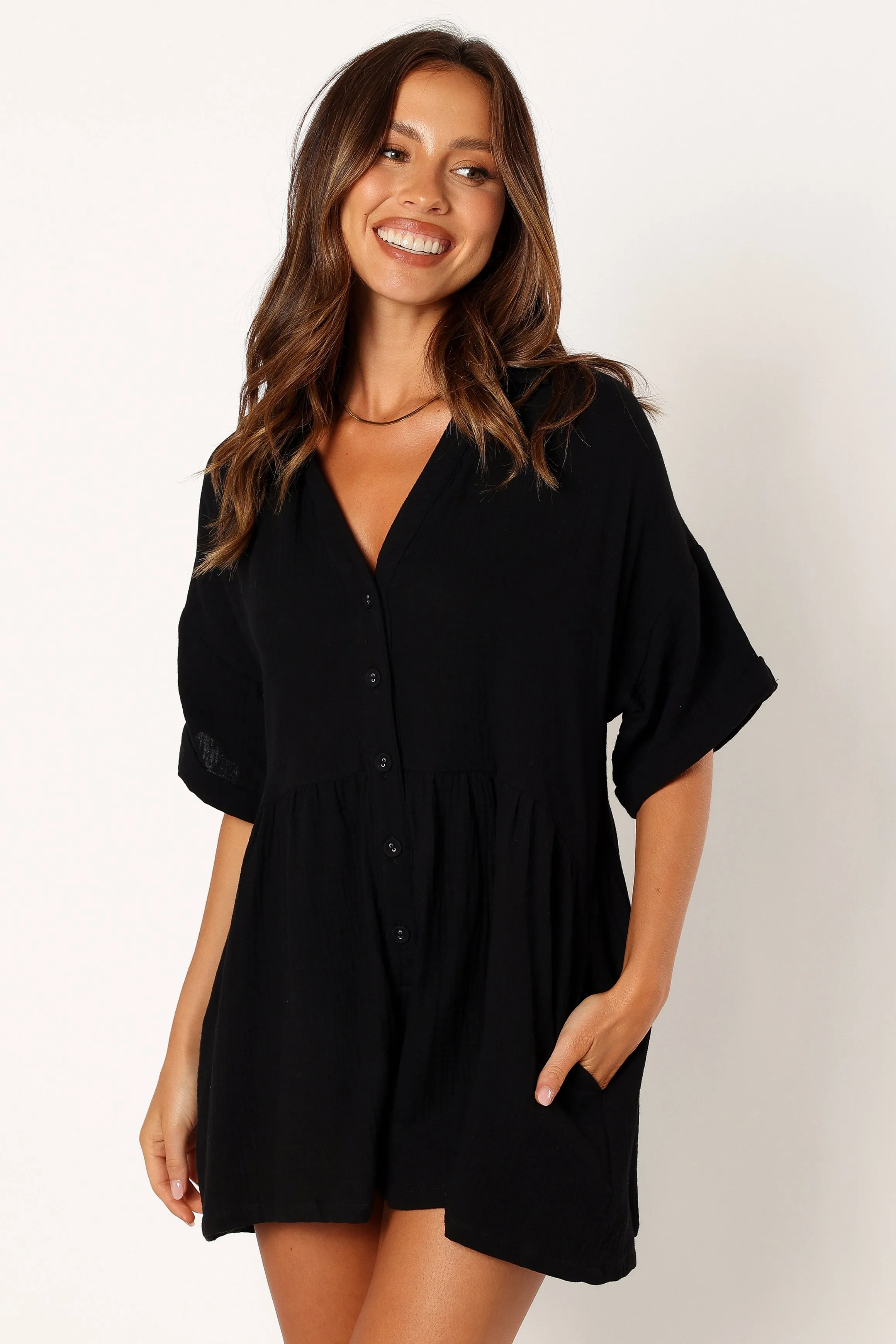 Winny Romper - Black sold by Petal & Pup