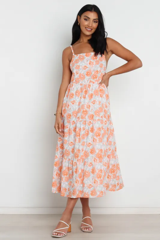 Tawo Dress - Orange Floral sold by Petal & Pup