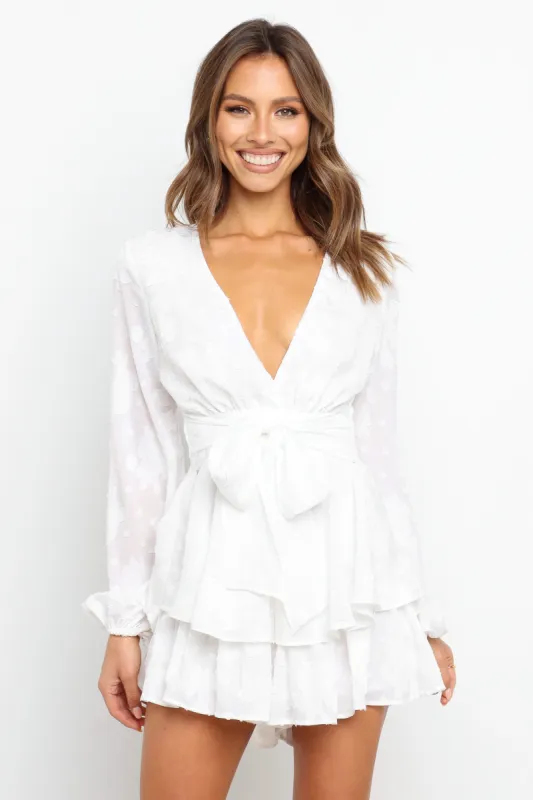 Fance Playsuit - White sold by Petal & Pup