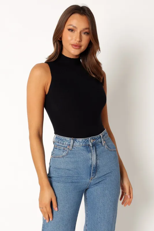 Natalia Knitted Bodysuit - Black sold by Petal & Pup