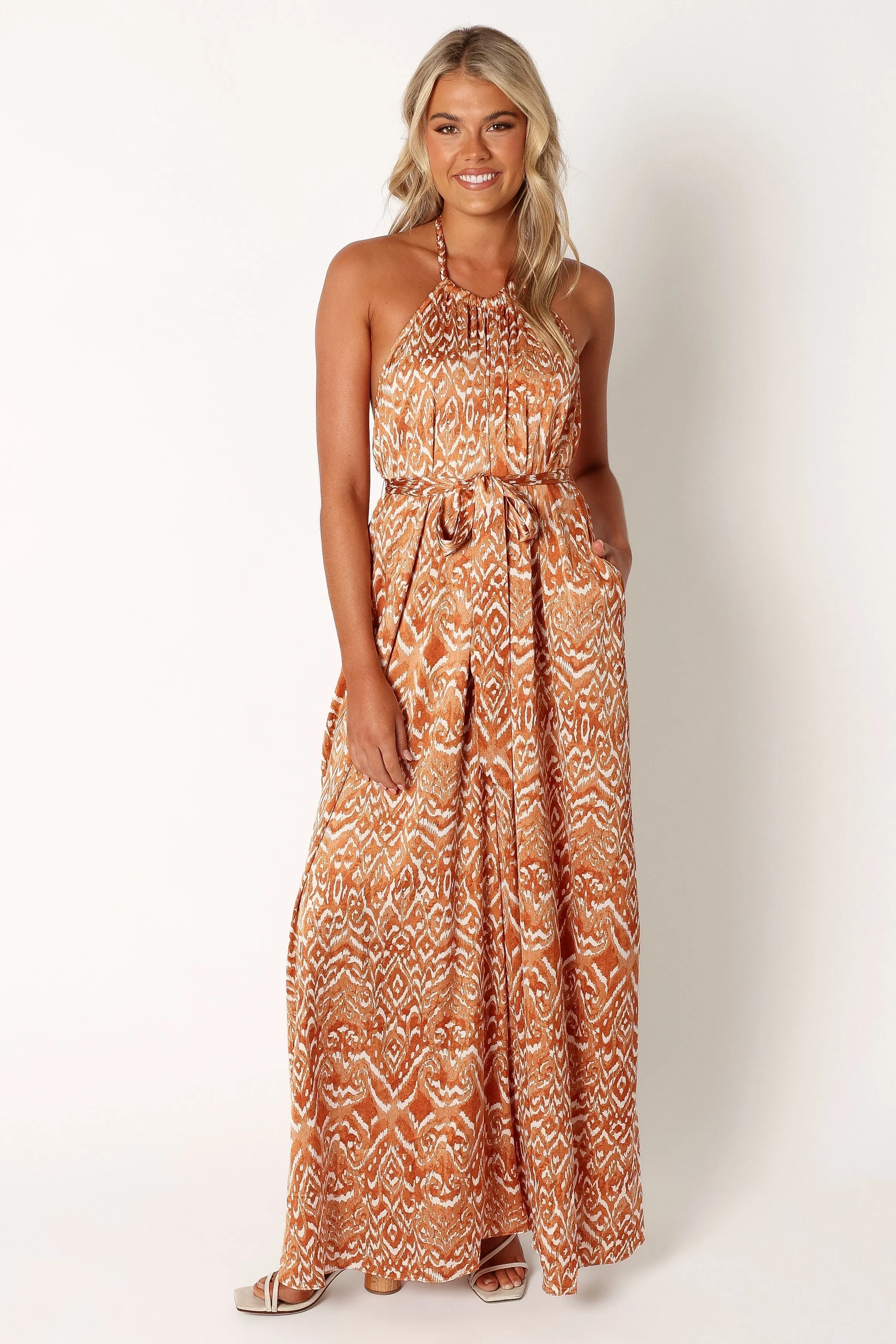 Hilton Jumpsuit - Rust sold by Petal & Pup