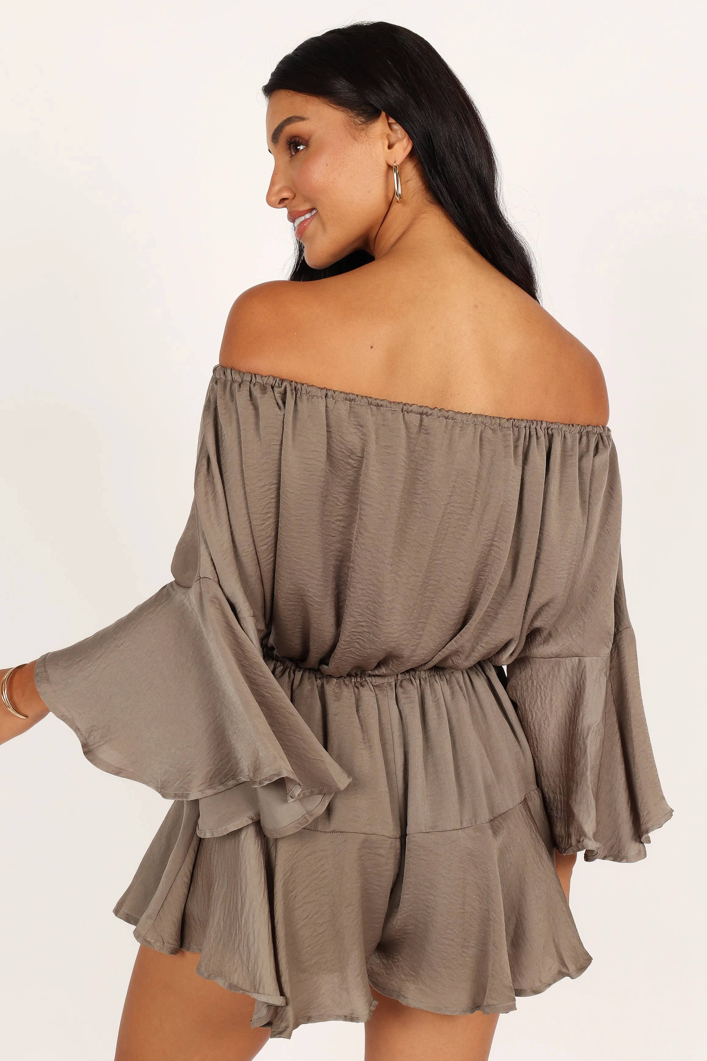 Roam Off Shoulder romper - Olive sold by Petal & Pup product image thumbnail 5