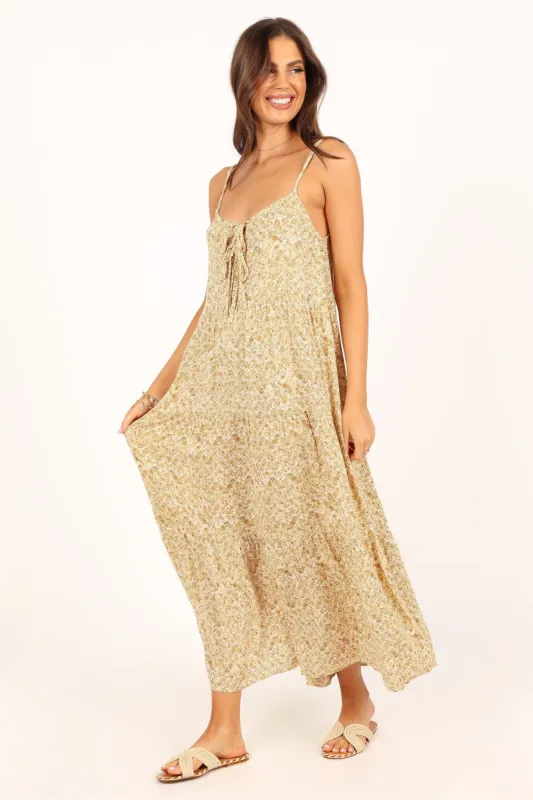 Halley Maxi Dress - Gold sold by Petal & Pup
