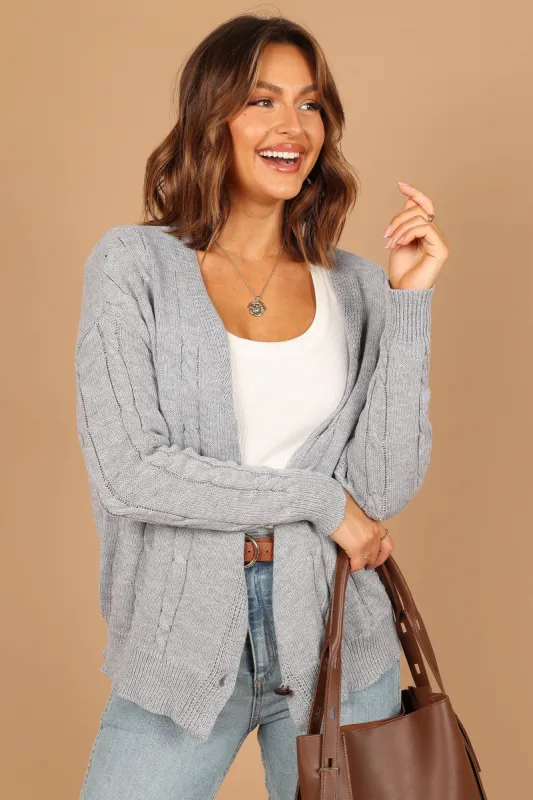 Lily Cardigan - Grey sold by Petal & Pup