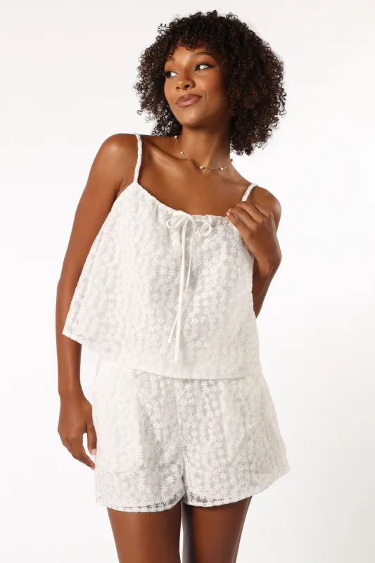 Maeve Top - Off White sold by Petal & Pup