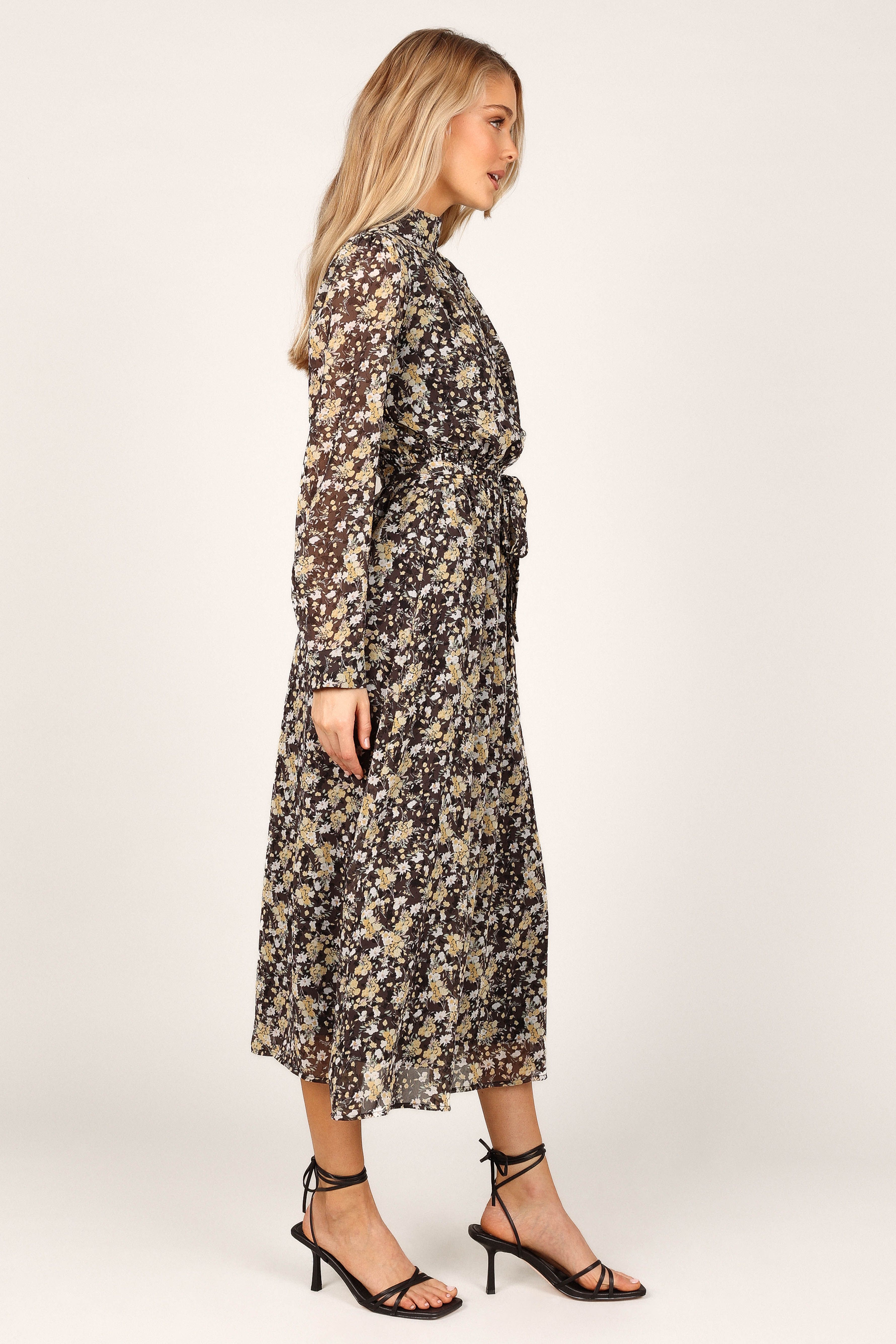 Hannah Long Sleeve Maxi Dress - Black Floral sold by Petal & Pup product image thumbnail 6