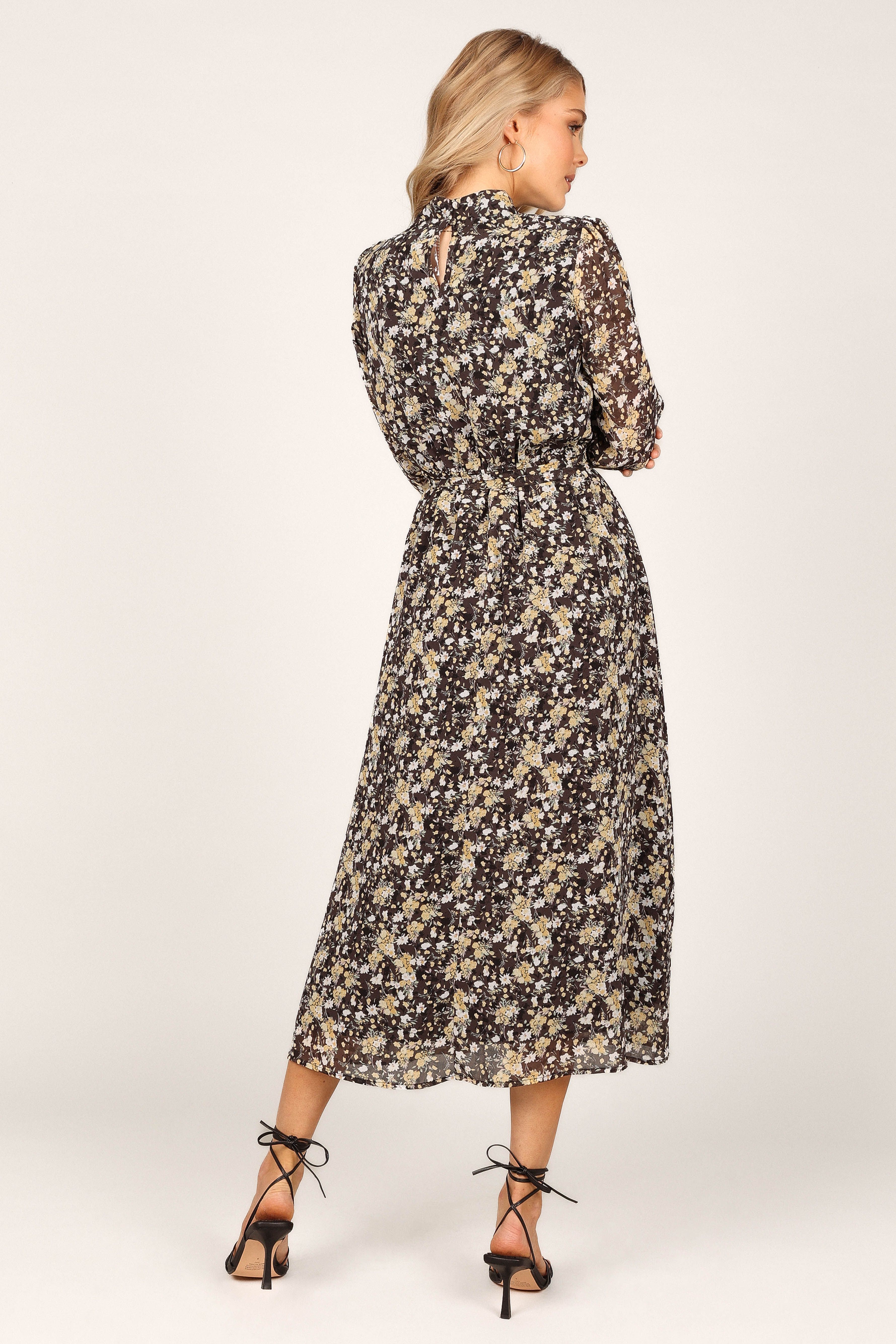 Hannah Long Sleeve Maxi Dress - Black Floral sold by Petal & Pup product image thumbnail 5