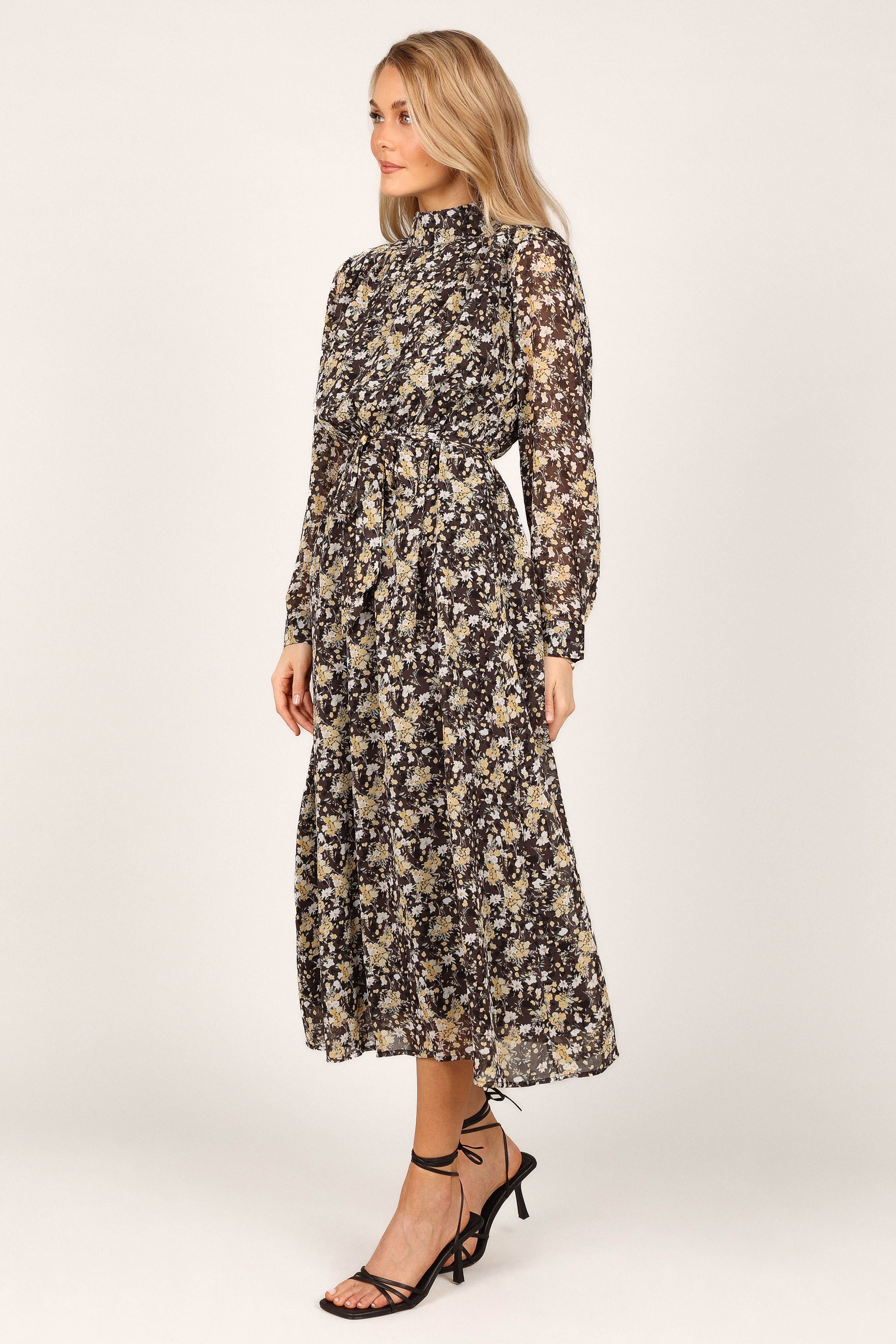 Hannah Long Sleeve Maxi Dress - Black Floral sold by Petal & Pup product image thumbnail 4