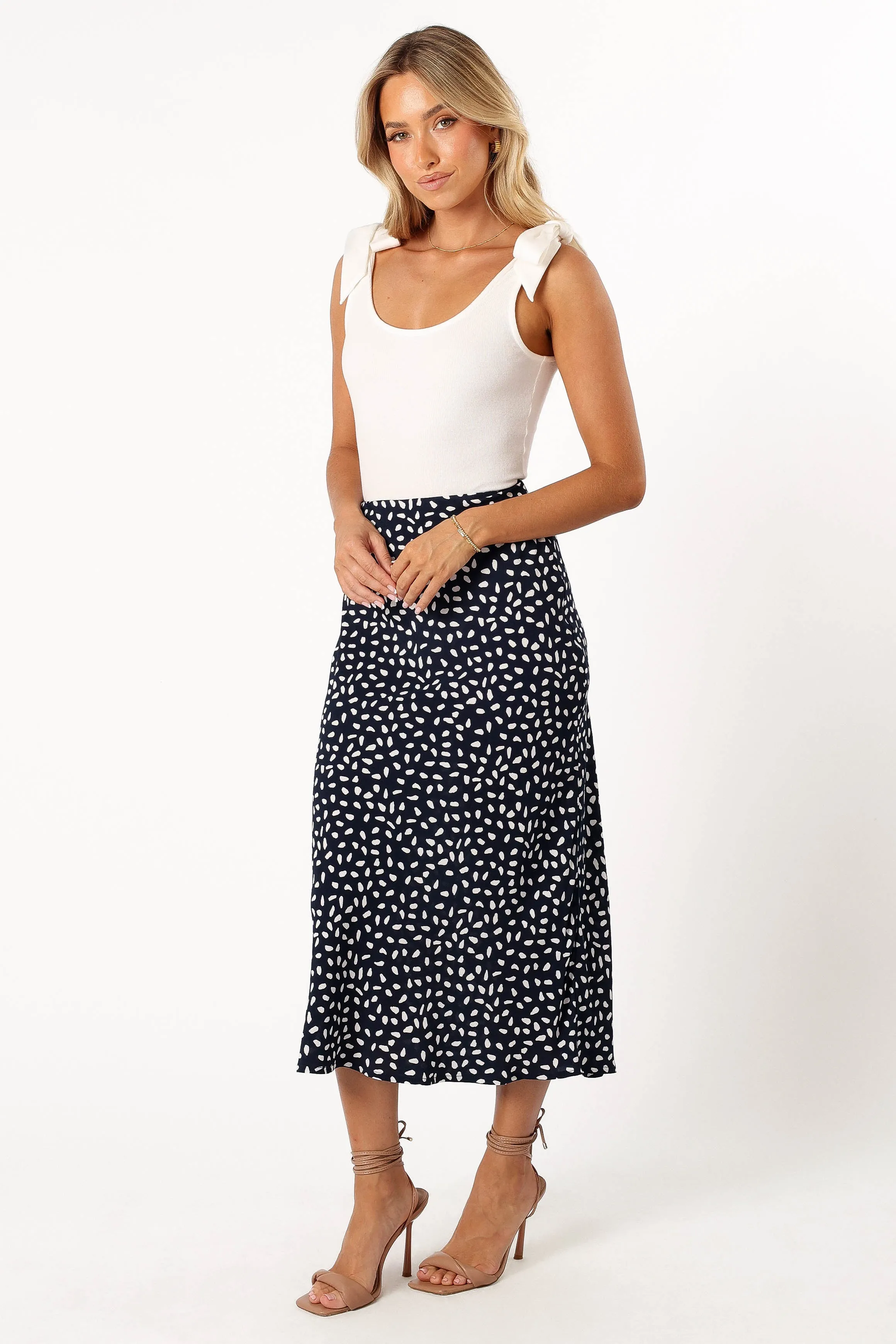 Tyler Midi Skirt - Navy Print sold by Petal & Pup product image thumbnail 4