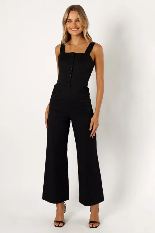 Gwen Jumpsuit - Black made by Petal & Pup
