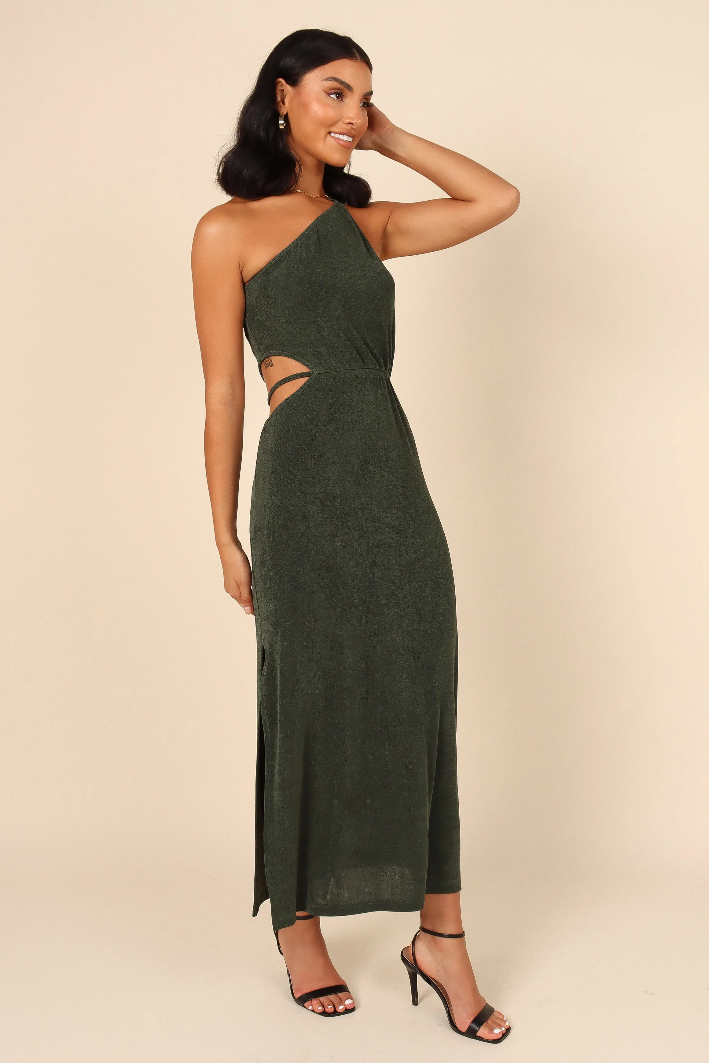 Deni One Shoulder Dress - Emerald sold by Petal & Pup product image thumbnail 3