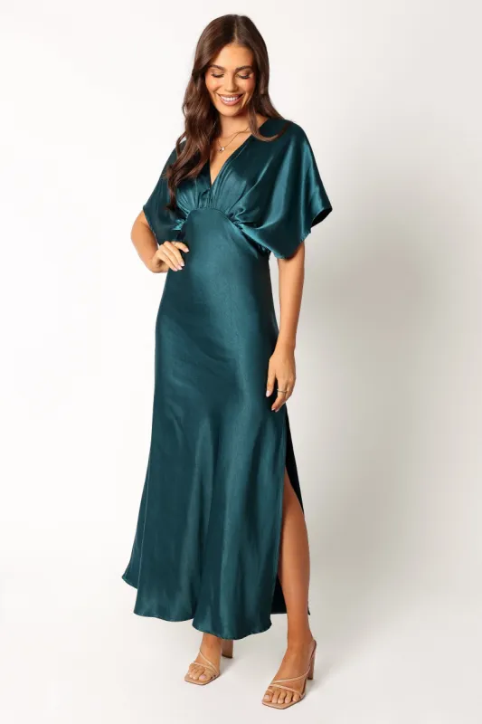 Ricki Maxi Dress - Deep Jasper sold by Petal & Pup