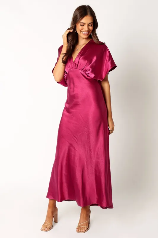 Ricki Maxi Dress - Magenta sold by Petal & Pup