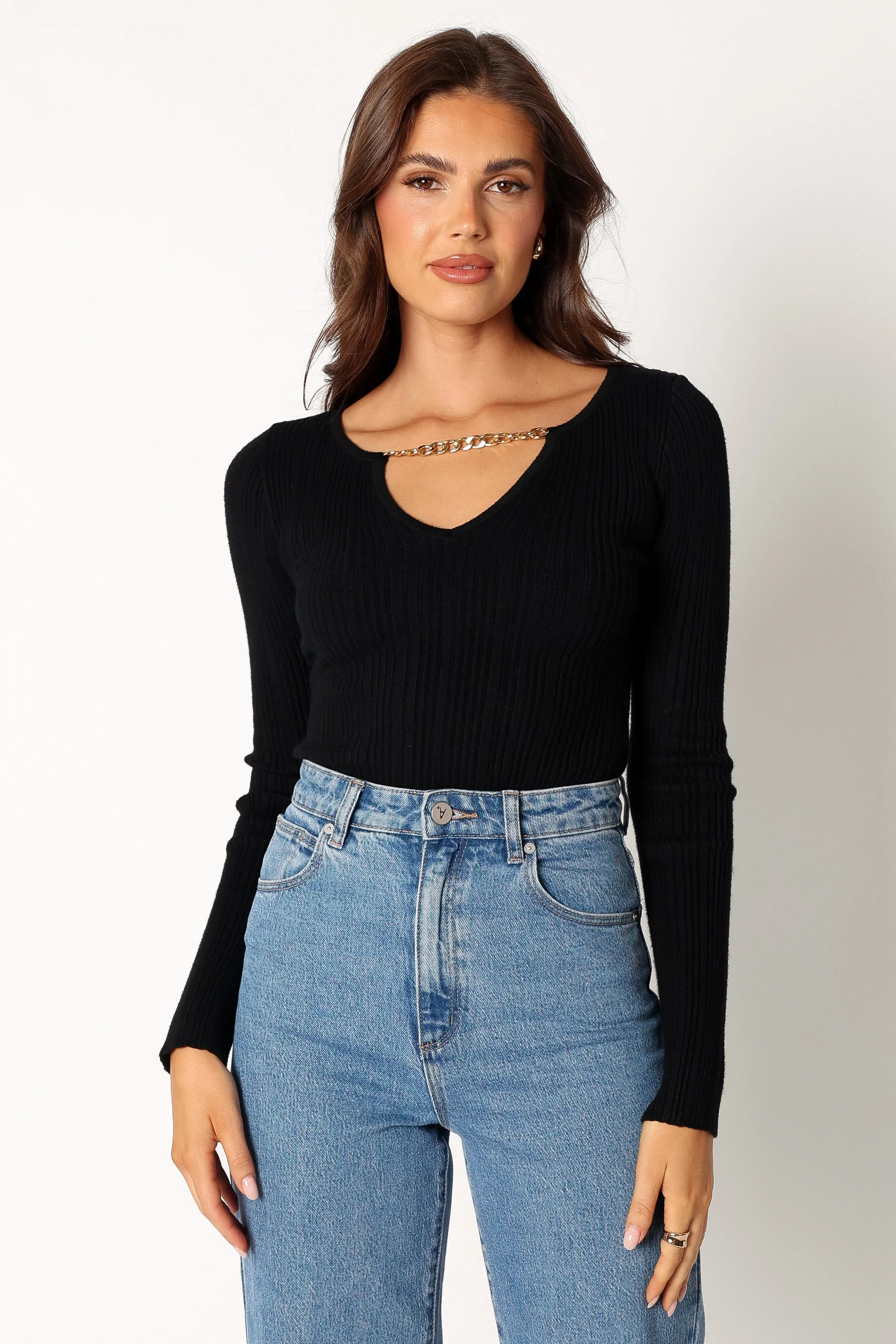 Ace Long Sleeve Knit Bodysuit - Black sold by Petal & Pup product image thumbnail 5