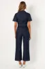 Demi Contrast Stitch Jumpsuit - Dark Denim sold by Petal & Pup