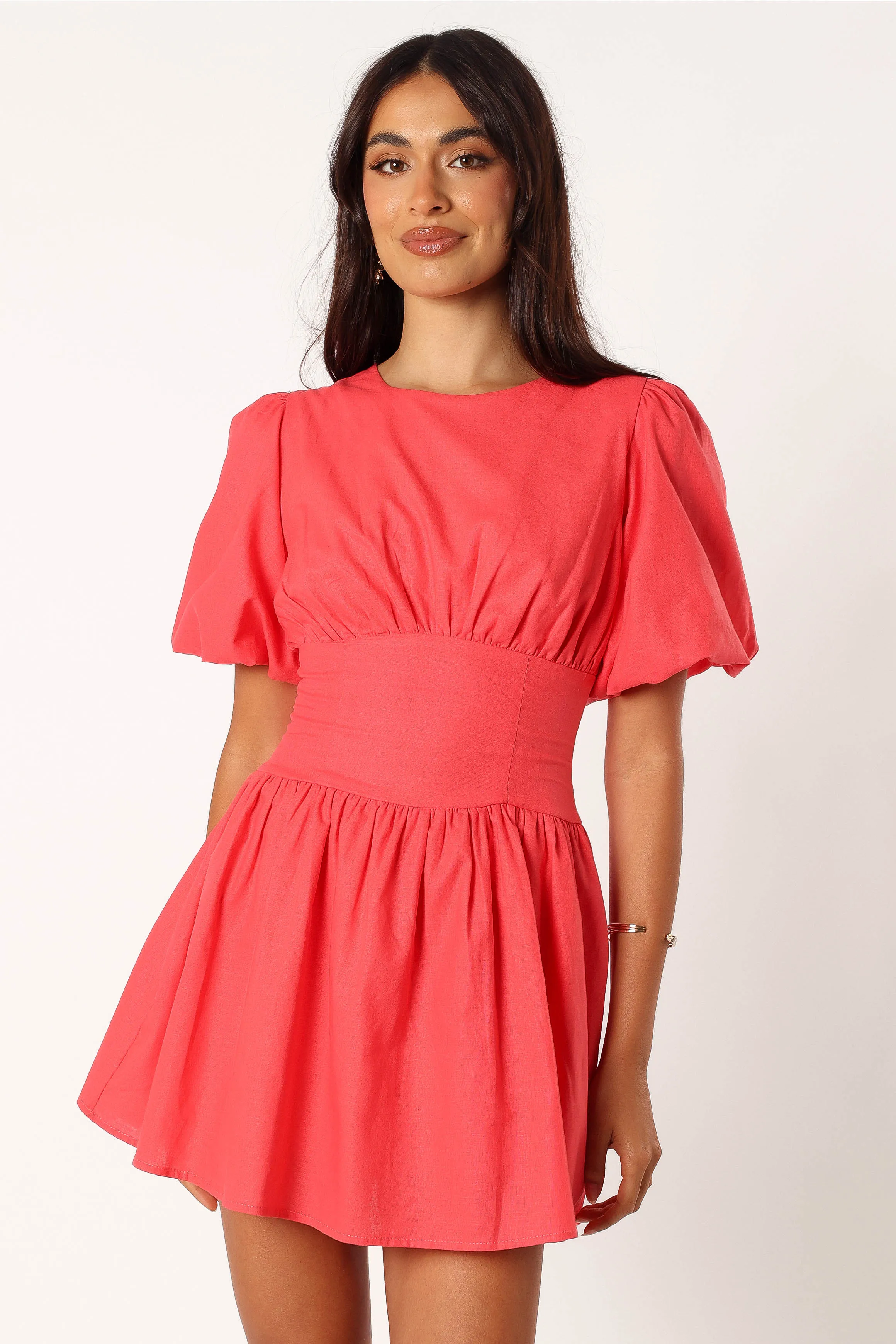 Alfie Mini Dress - Coral Red sold by Petal & Pup product image thumbnail 4