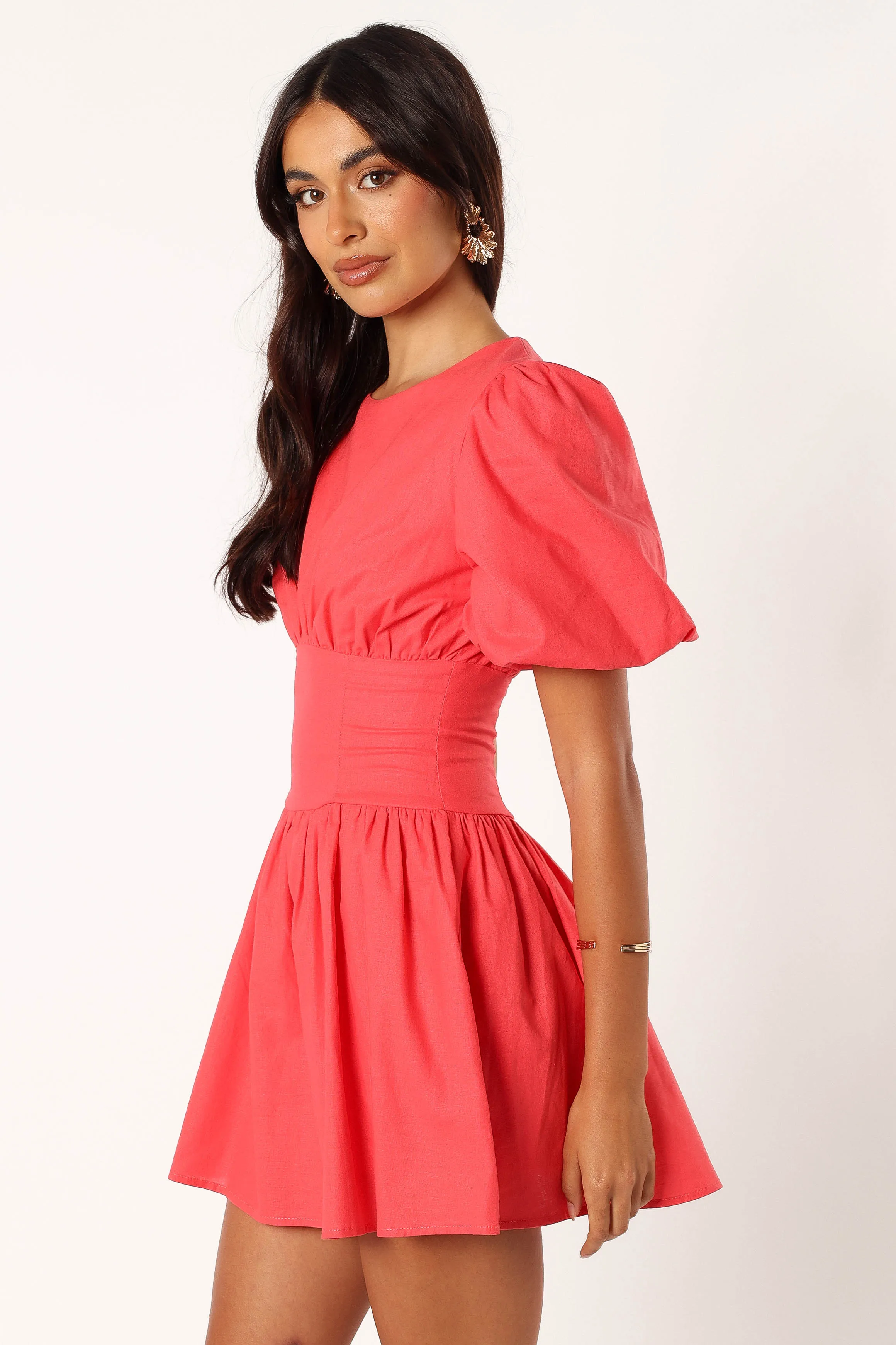 Alfie Mini Dress - Coral Red sold by Petal & Pup product image thumbnail 5