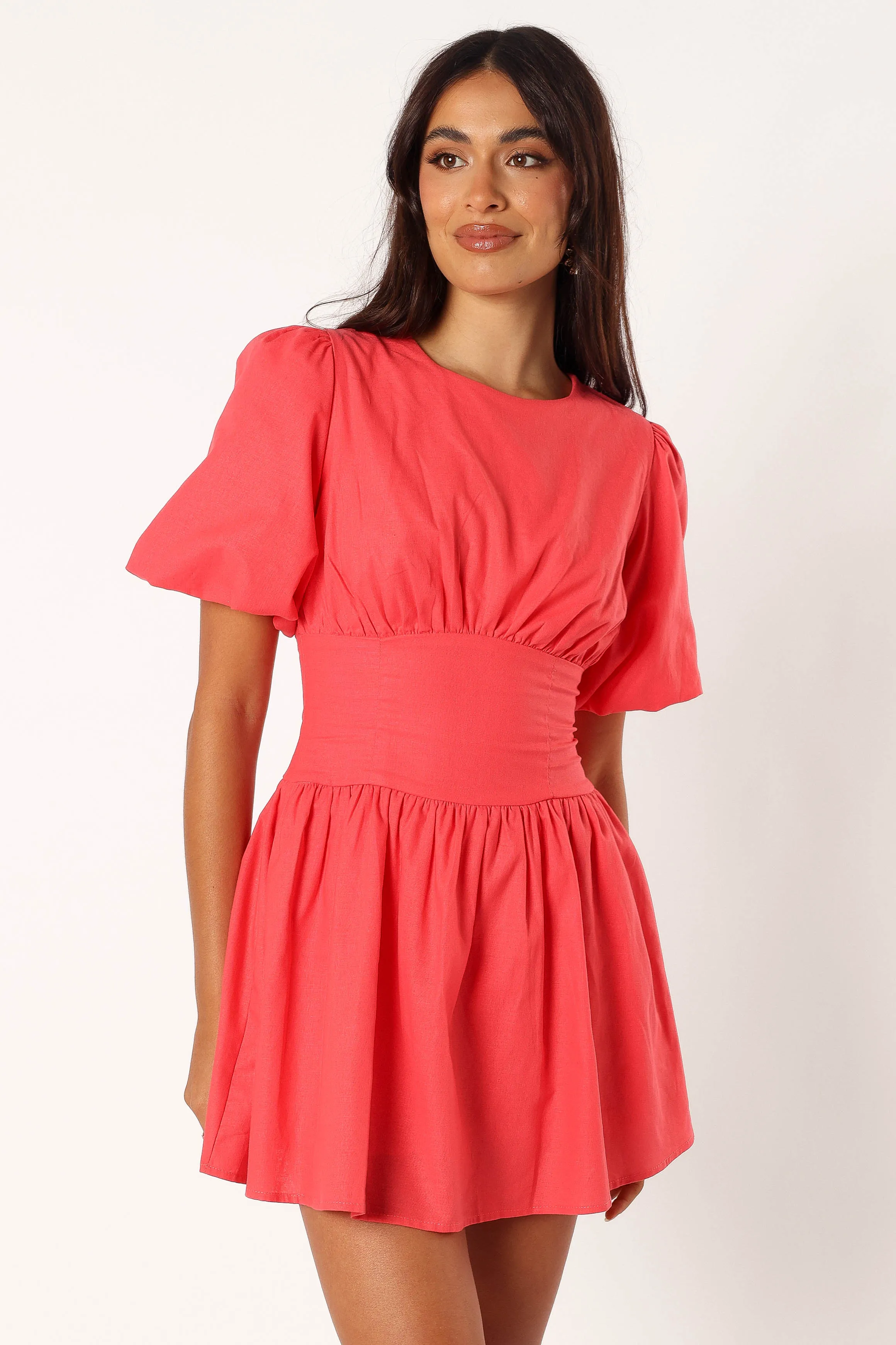 Alfie Mini Dress - Coral Red sold by Petal & Pup product image thumbnail 3