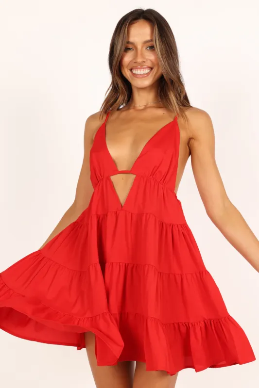 Indigo Mini Dress - Red sold by Petal & Pup