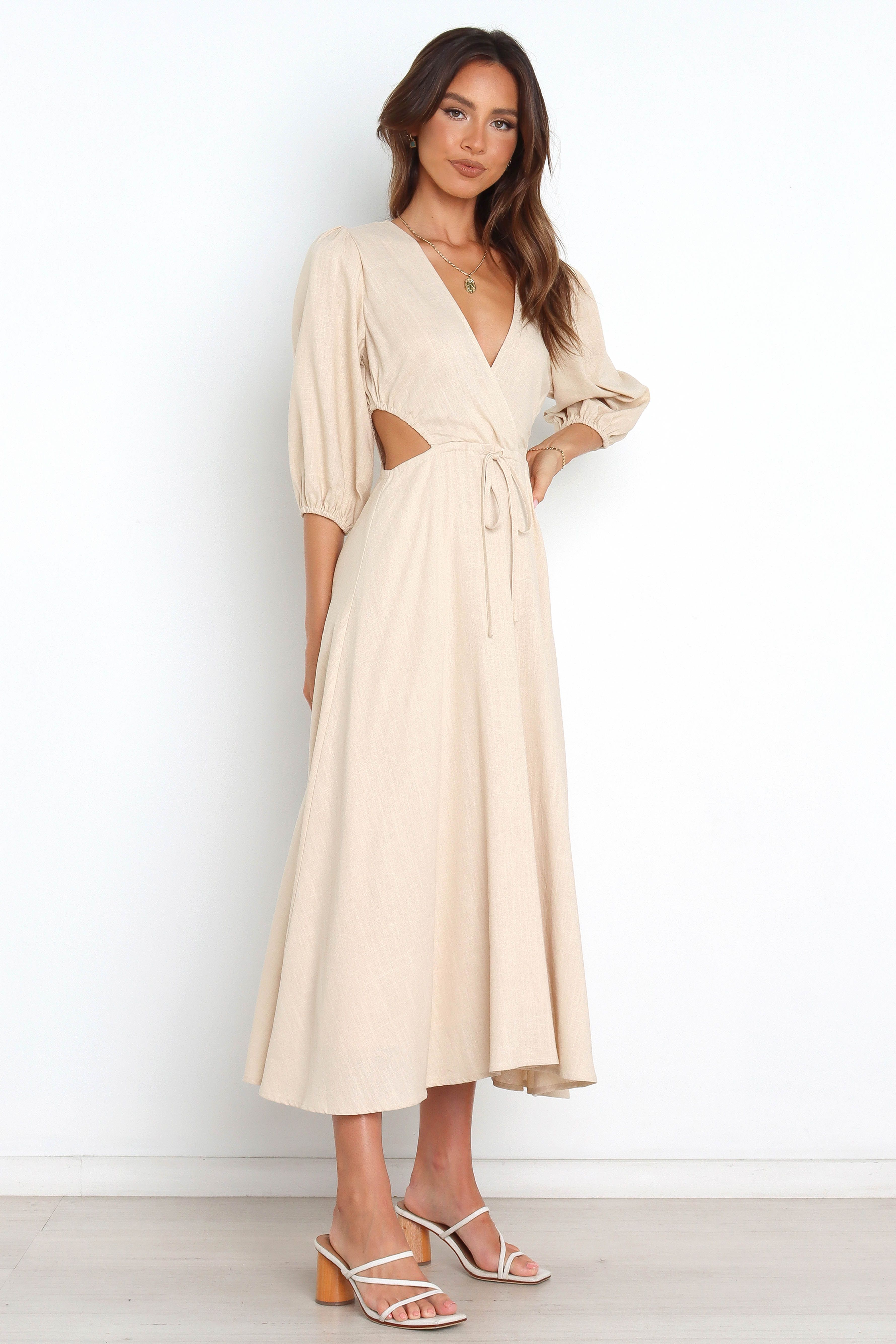 Feyre Dress - Beige sold by Petal & Pup product image thumbnail 7