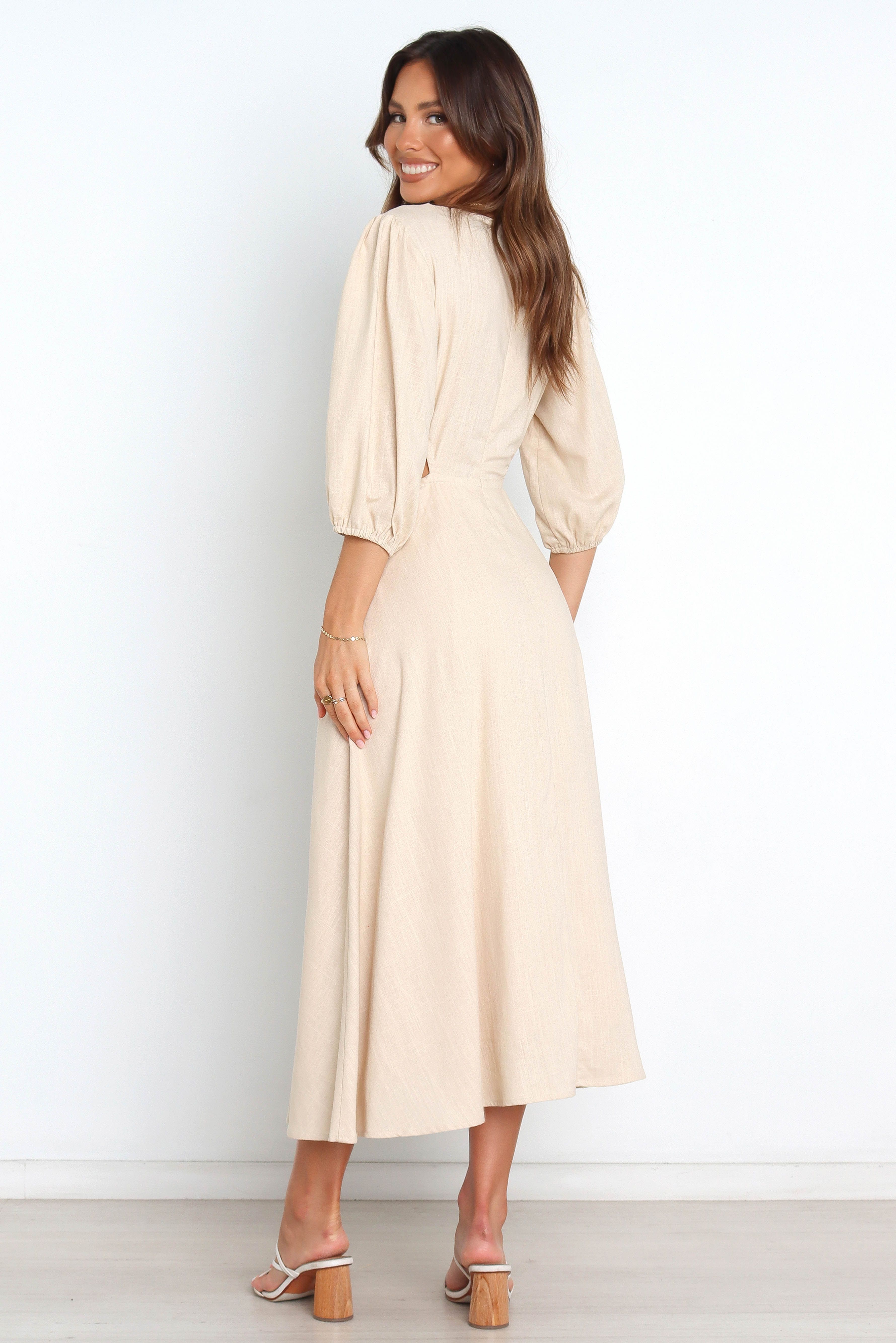 Feyre Dress - Beige sold by Petal & Pup product image thumbnail 5