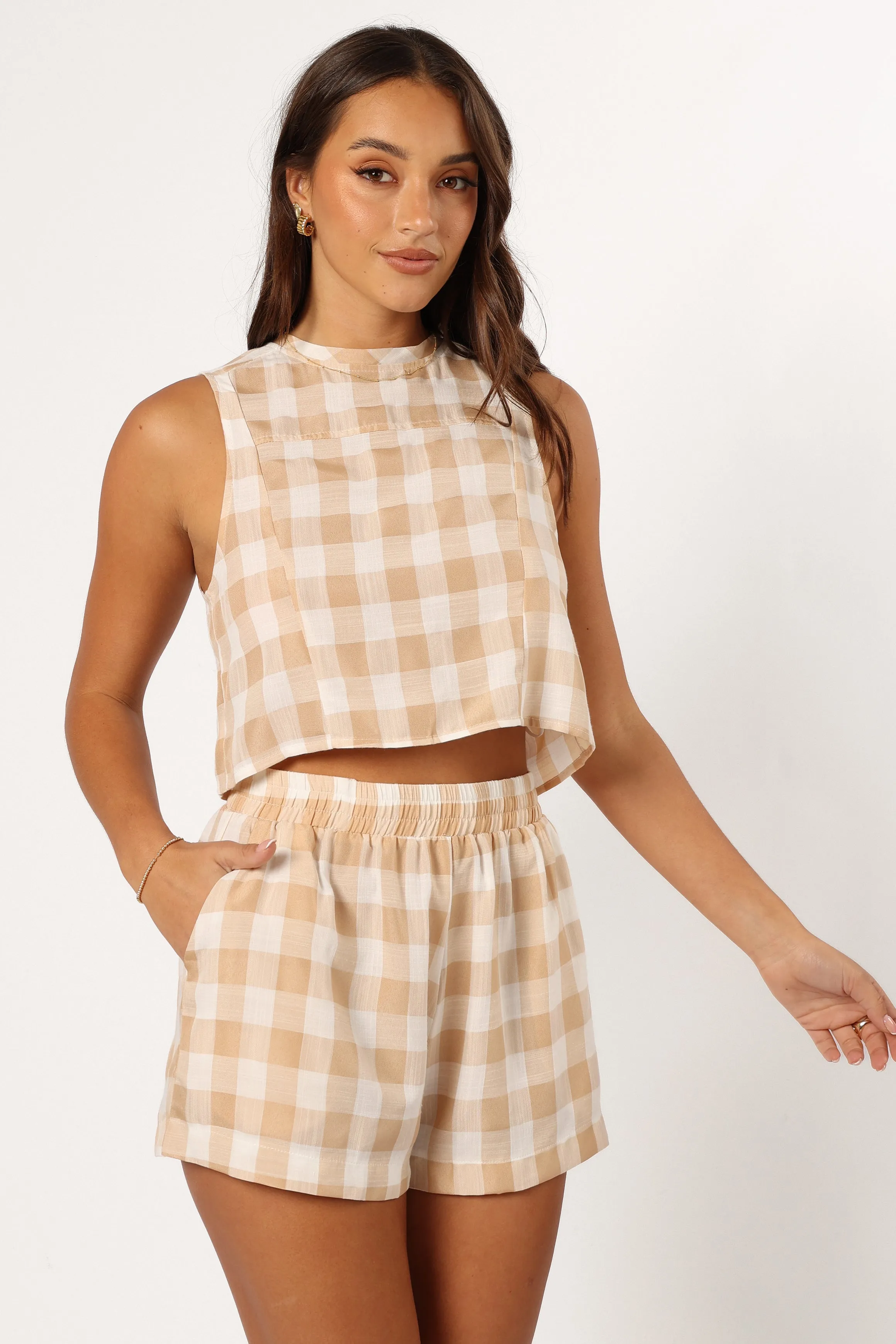 Jemmy Top - Beige Check sold by Petal & Pup product image thumbnail 4