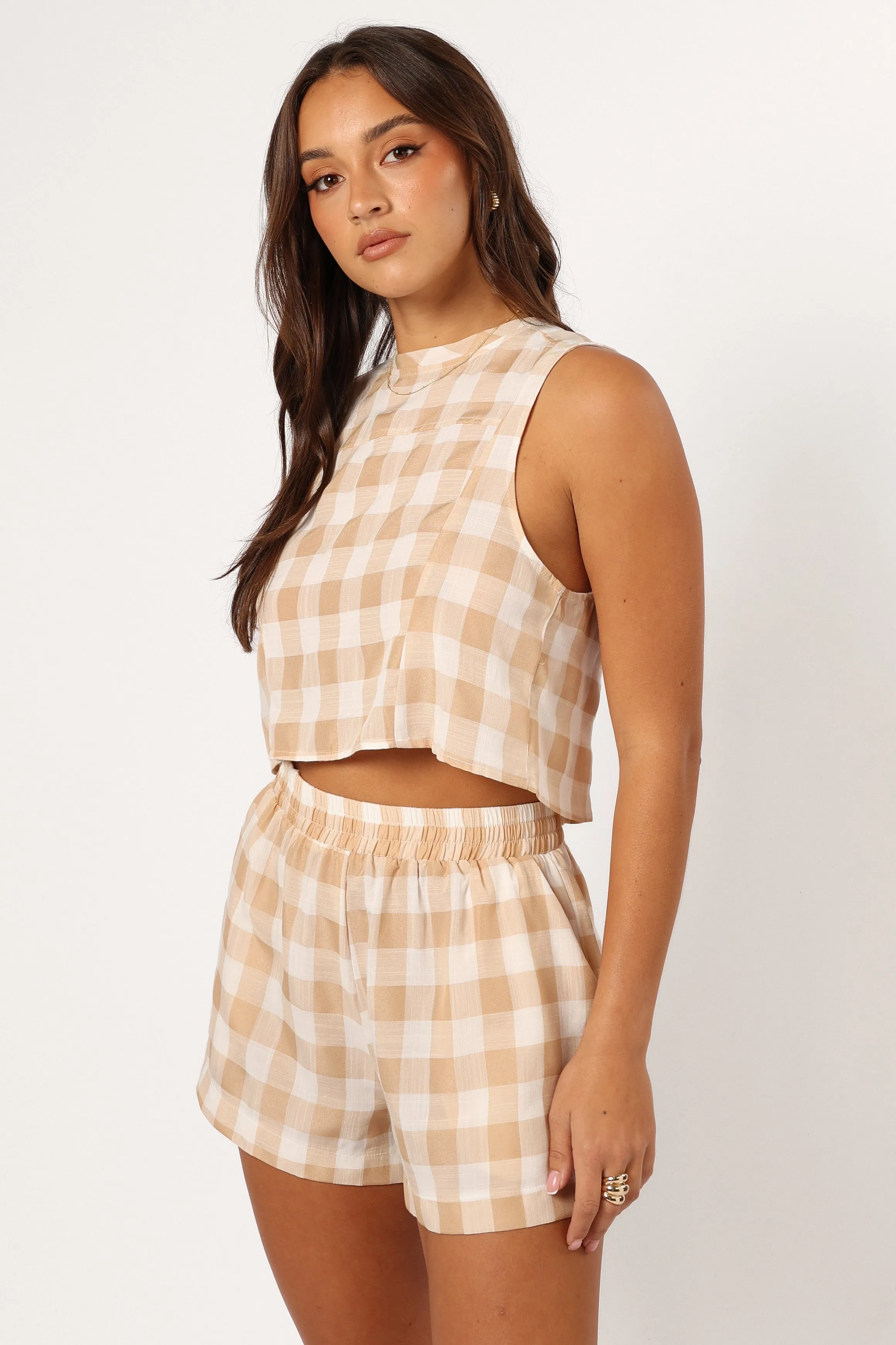 Jemmy Top - Beige Check sold by Petal & Pup product image thumbnail 3