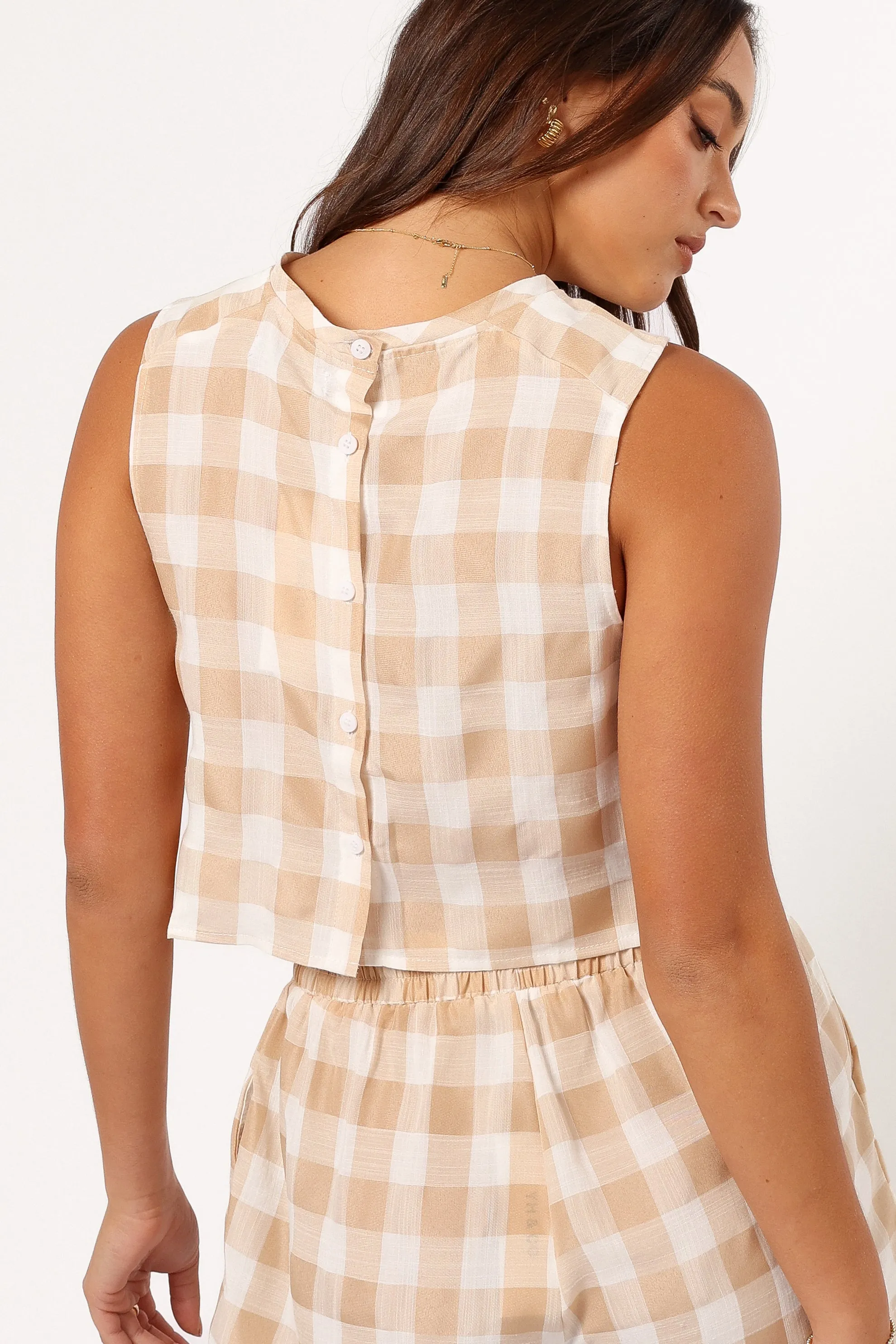 Jemmy Top - Beige Check sold by Petal & Pup product image thumbnail 5