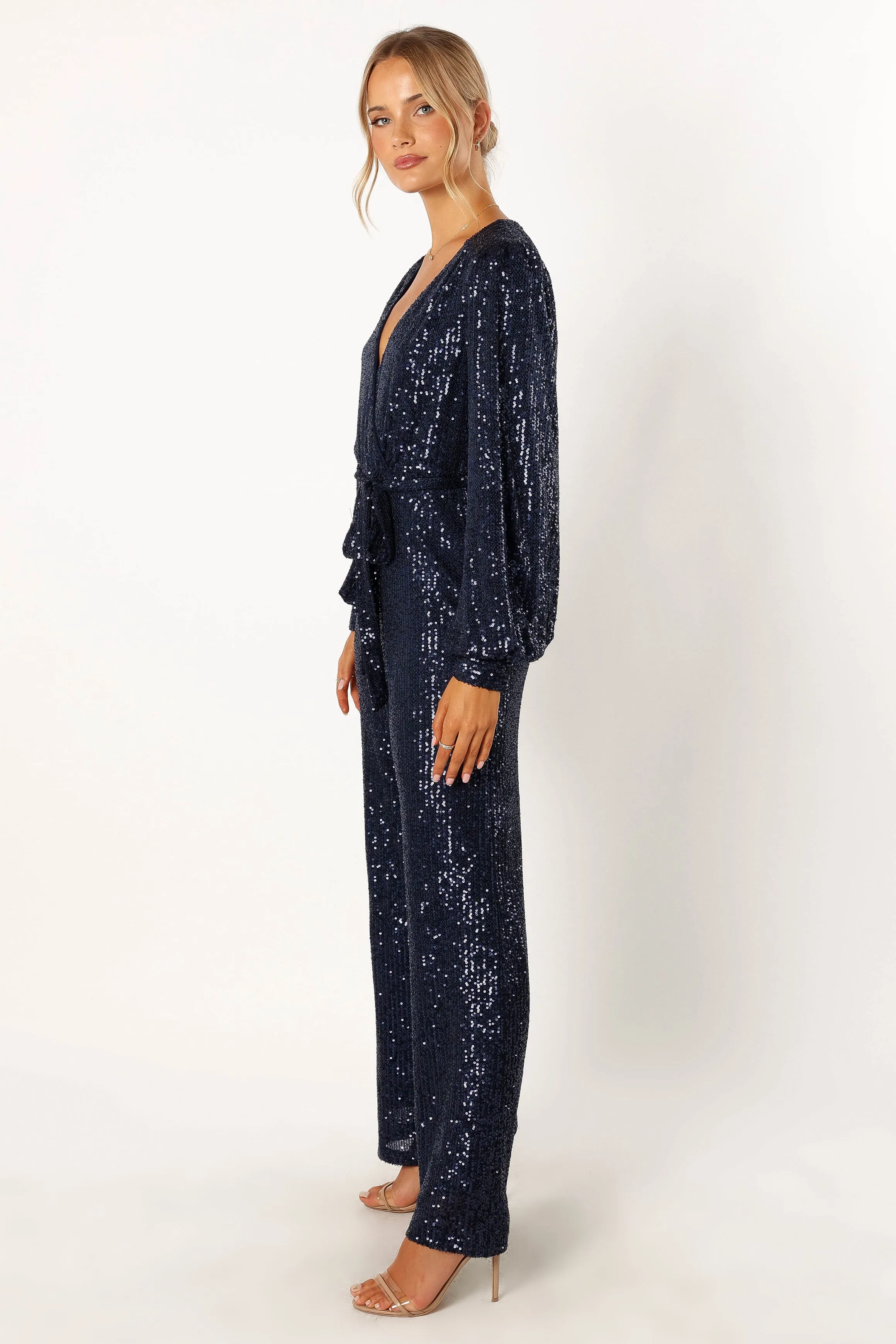 Marley Sequin Jumpsuit - Navy sold by Petal & Pup product image thumbnail 3