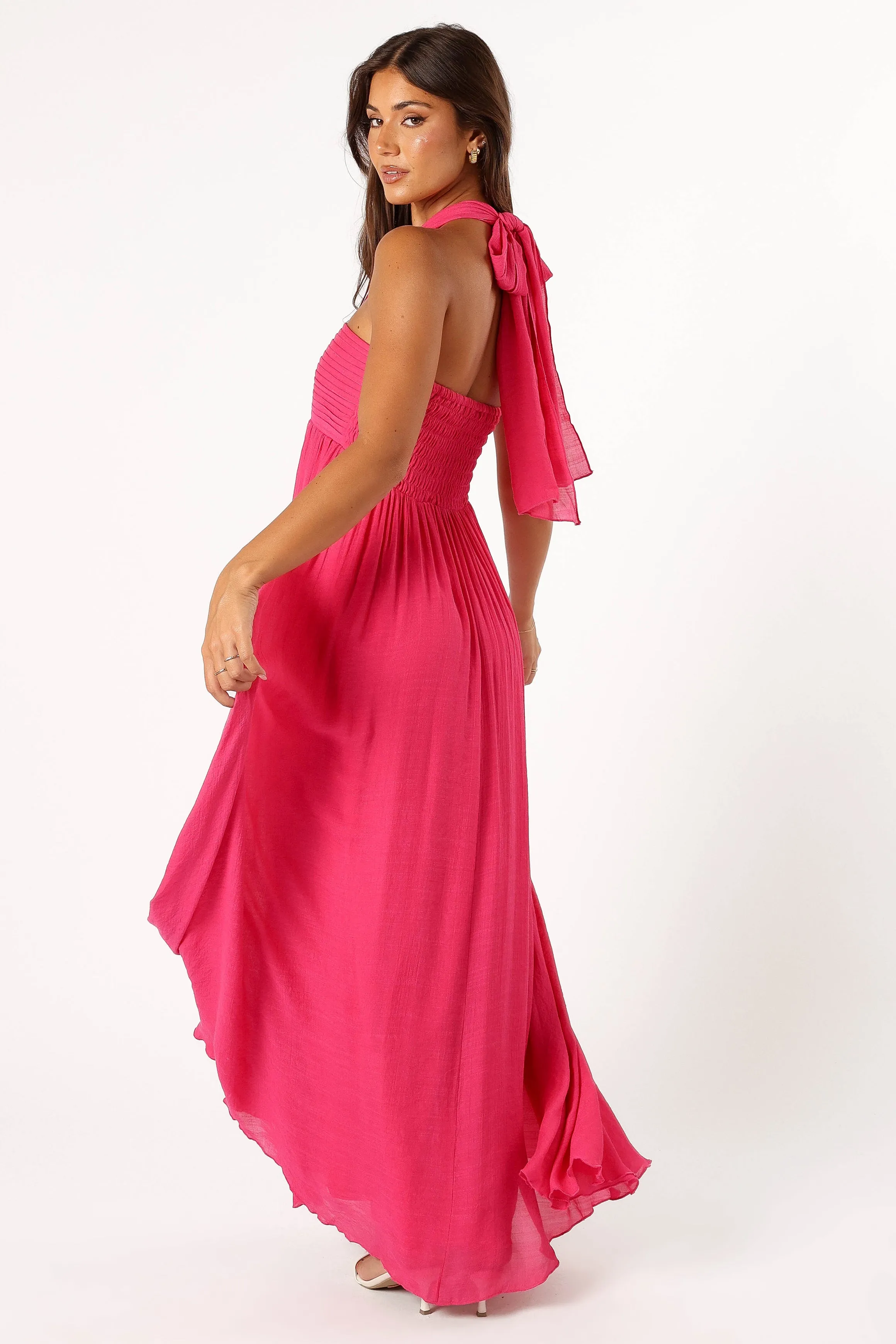 Everdeen Halterneck Maxi Dress - Fuchsia sold by Petal & Pup product image thumbnail 5