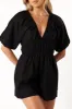 Kaia Romper - Black sold by Petal & Pup