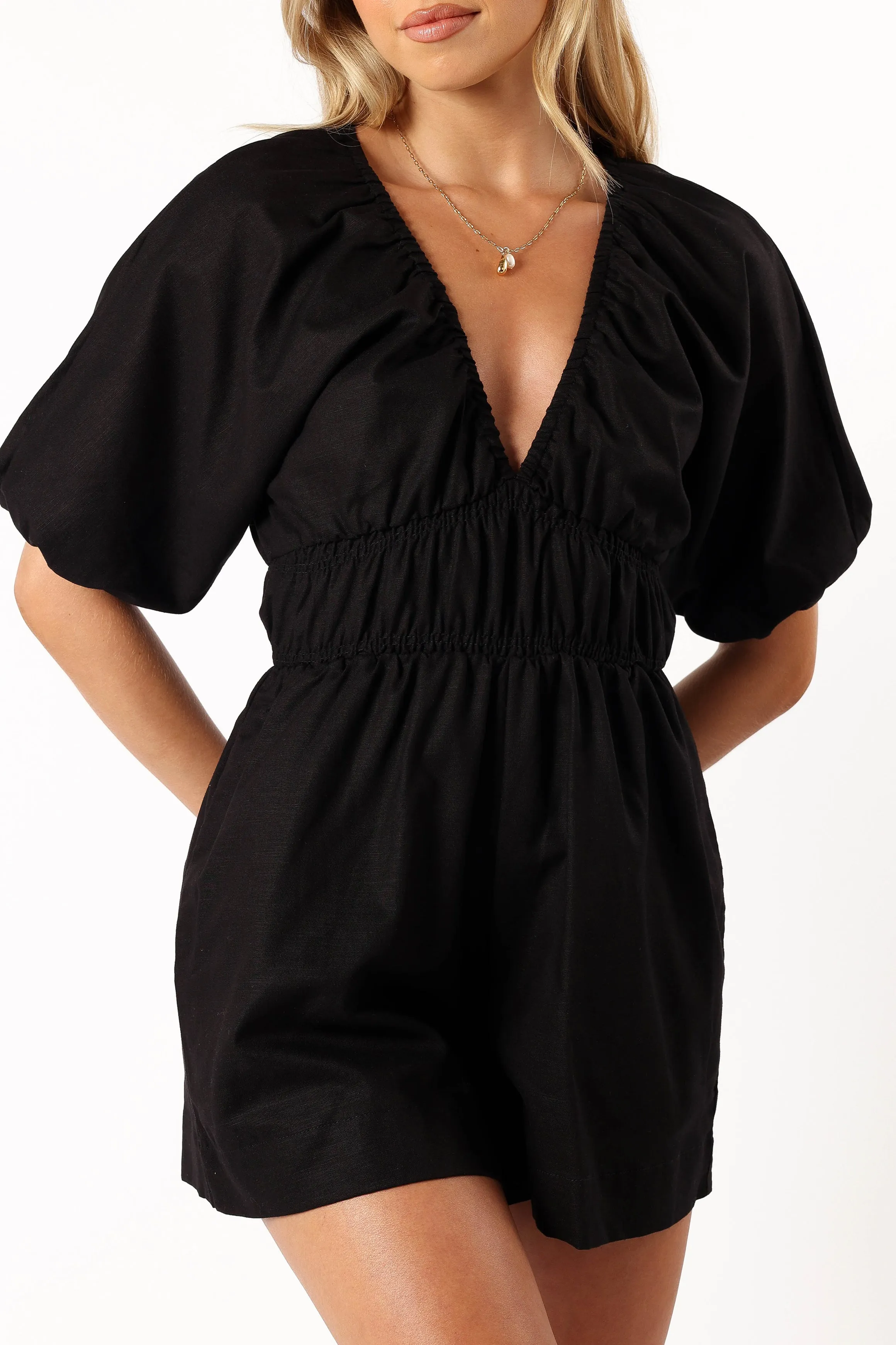 Kaia Romper - Black sold by Petal & Pup product image thumbnail 2
