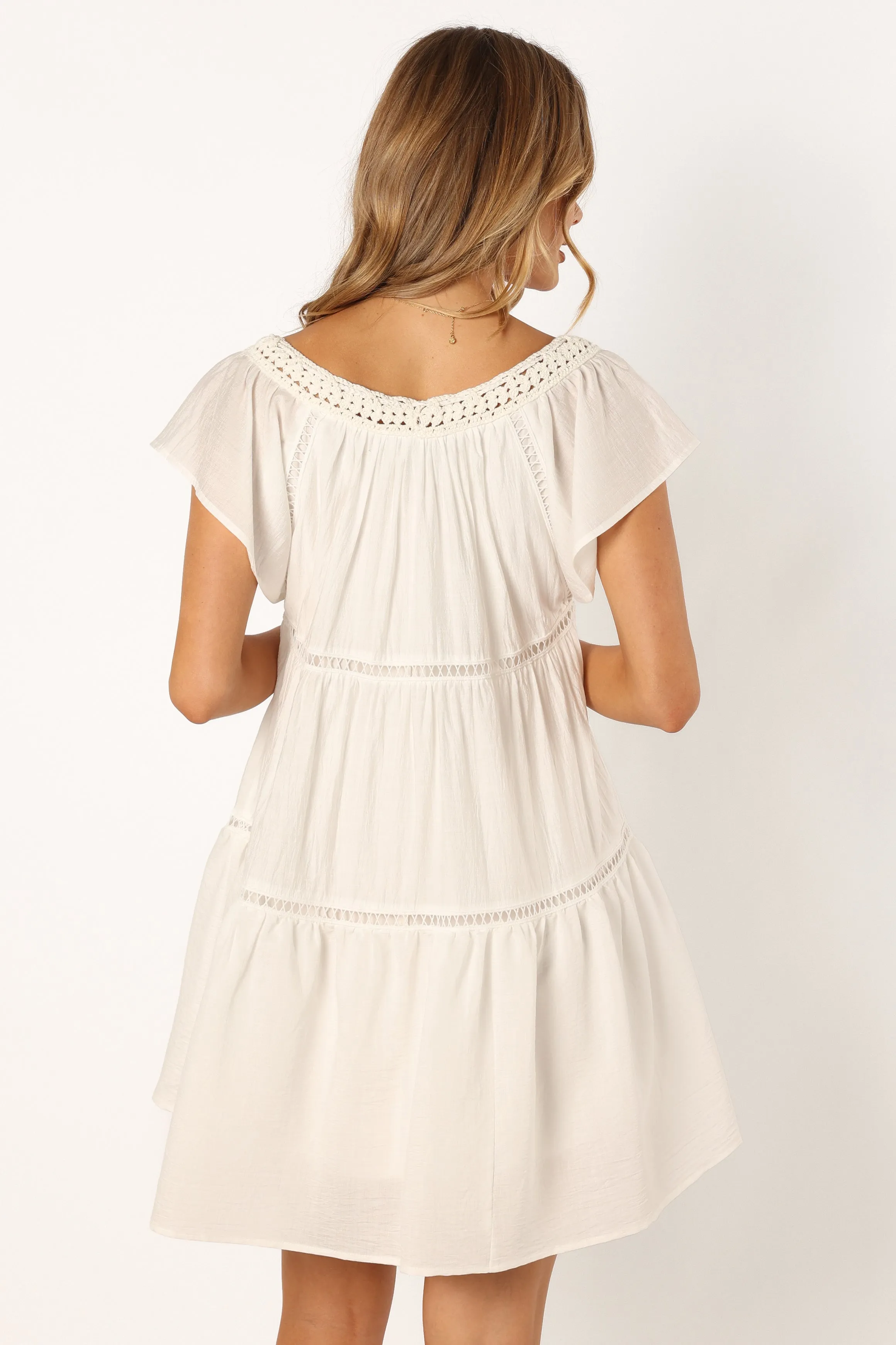 Ulla Mini Dress - White sold by Petal & Pup product image thumbnail 3