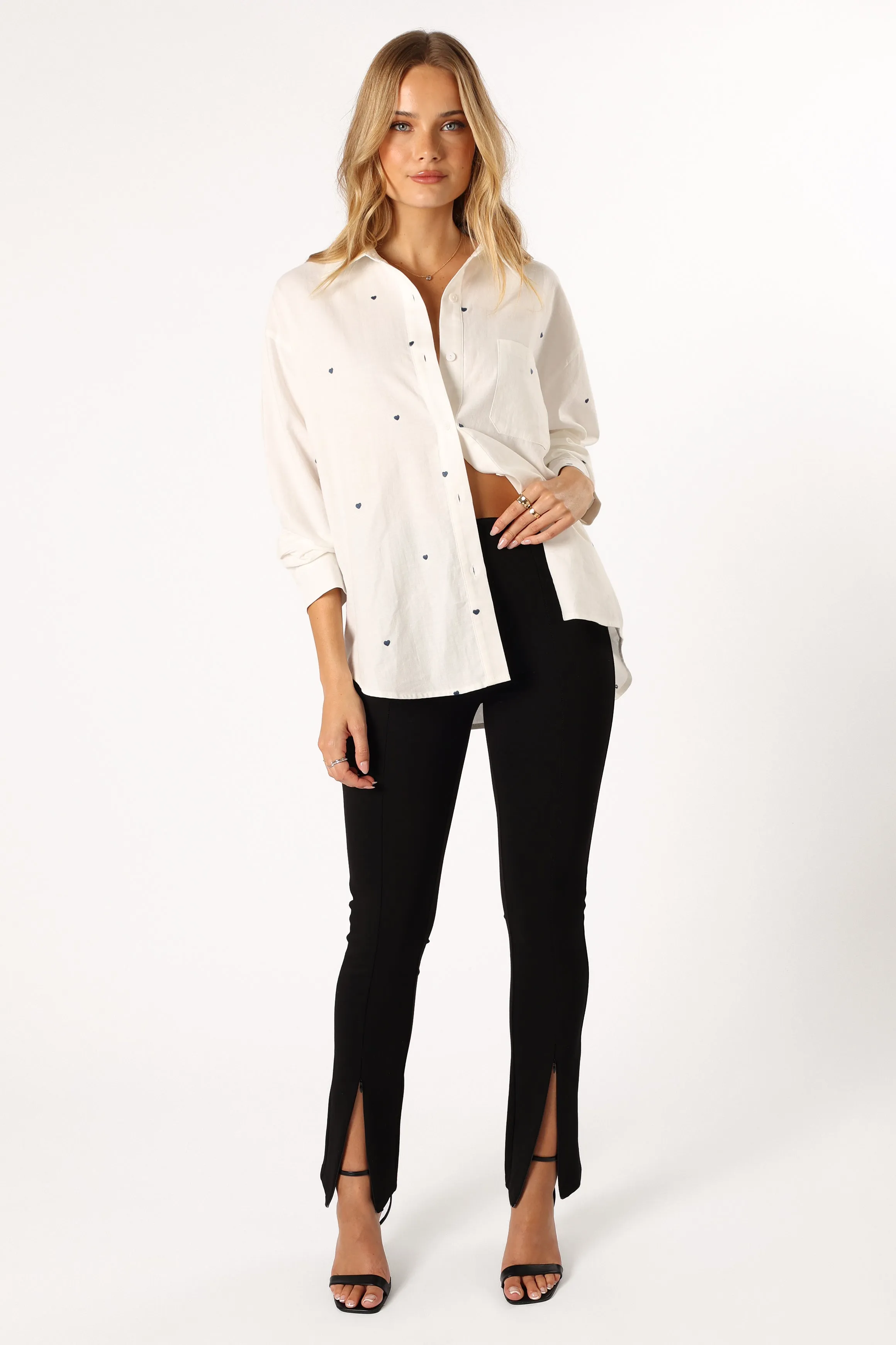 Avah Button Down Top - White sold by Petal & Pup product image thumbnail 4