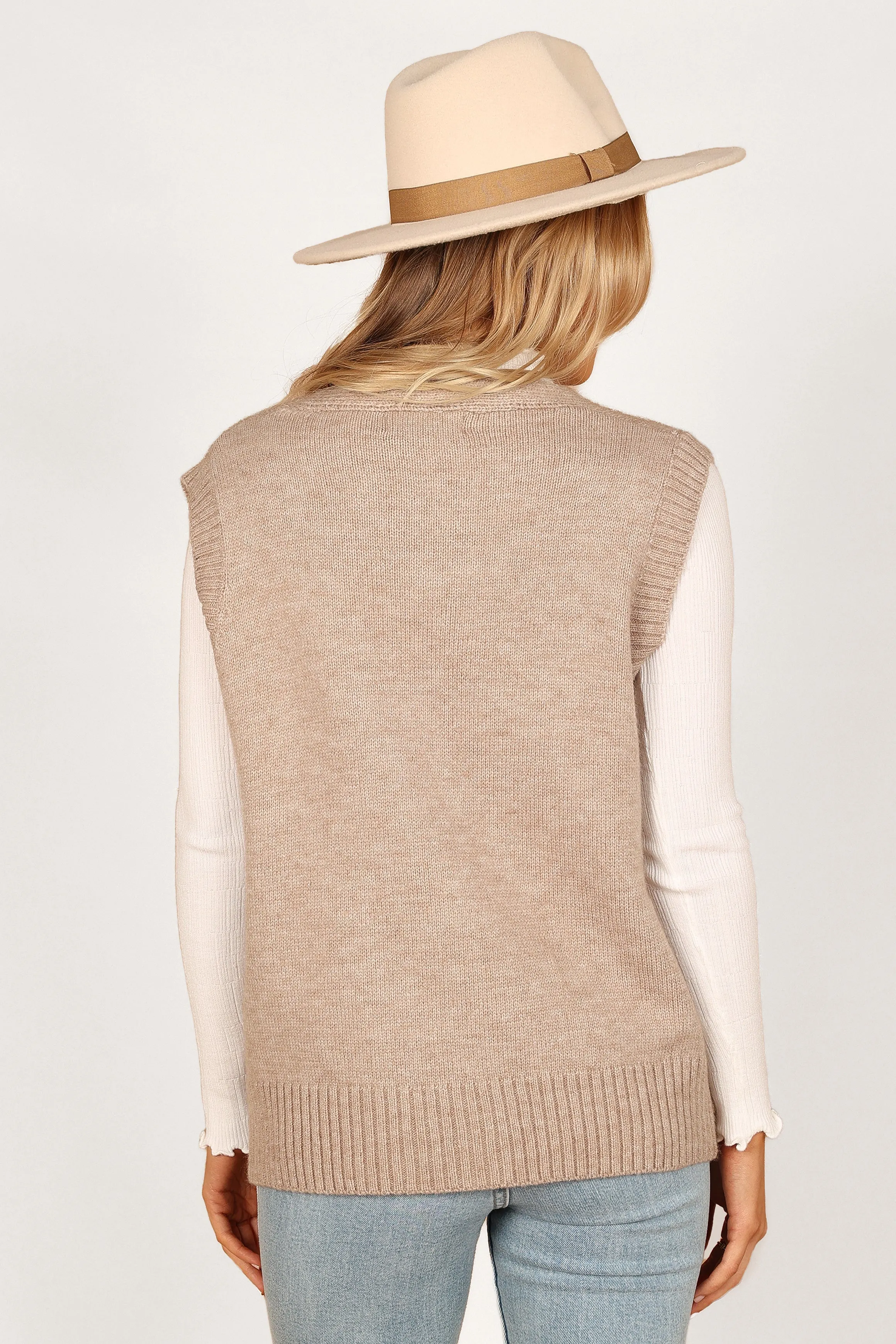 Jackie Knit Sweater Vest - Camel sold by Petal & Pup product image thumbnail 4
