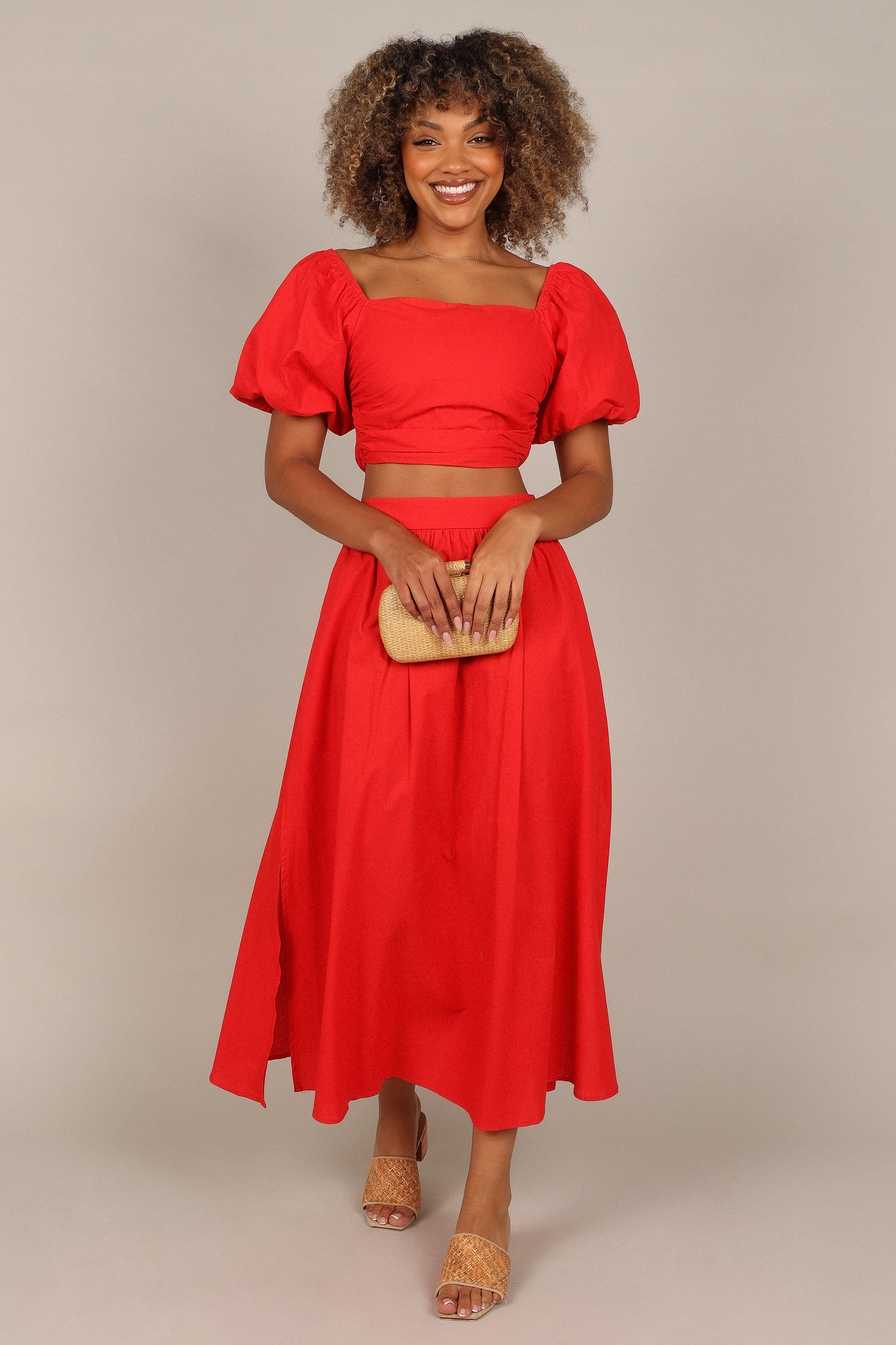 Heidi Puff Sleeve Top - Red sold by Petal & Pup product image thumbnail 5