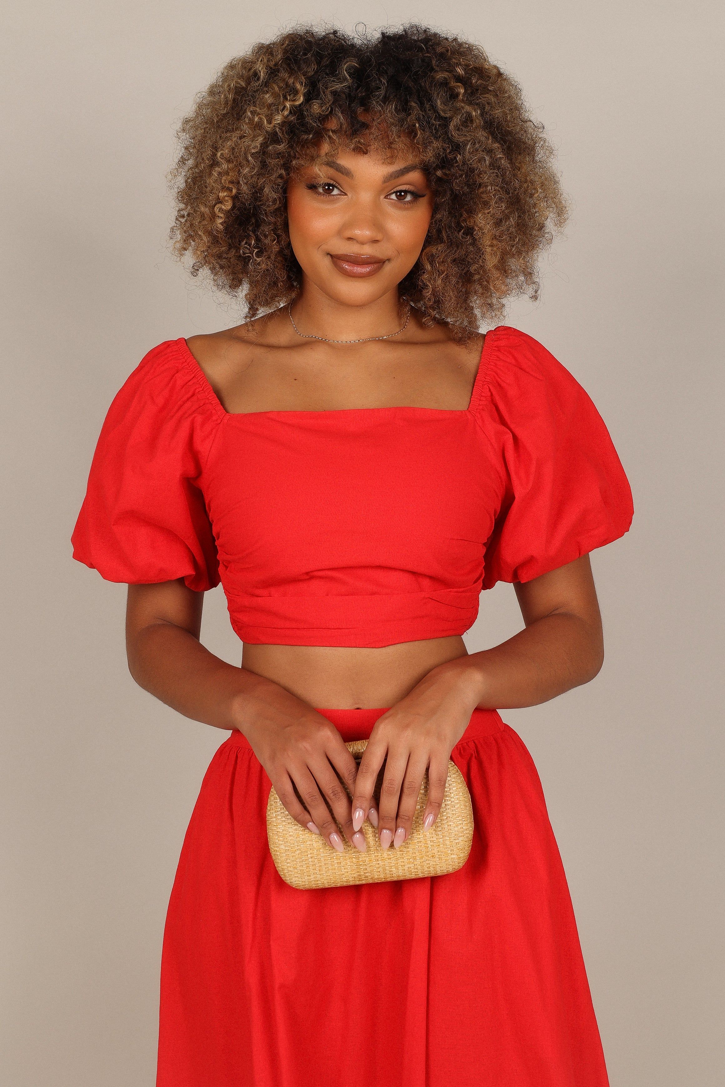 Heidi Puff Sleeve Top - Red sold by Petal & Pup product image thumbnail 8