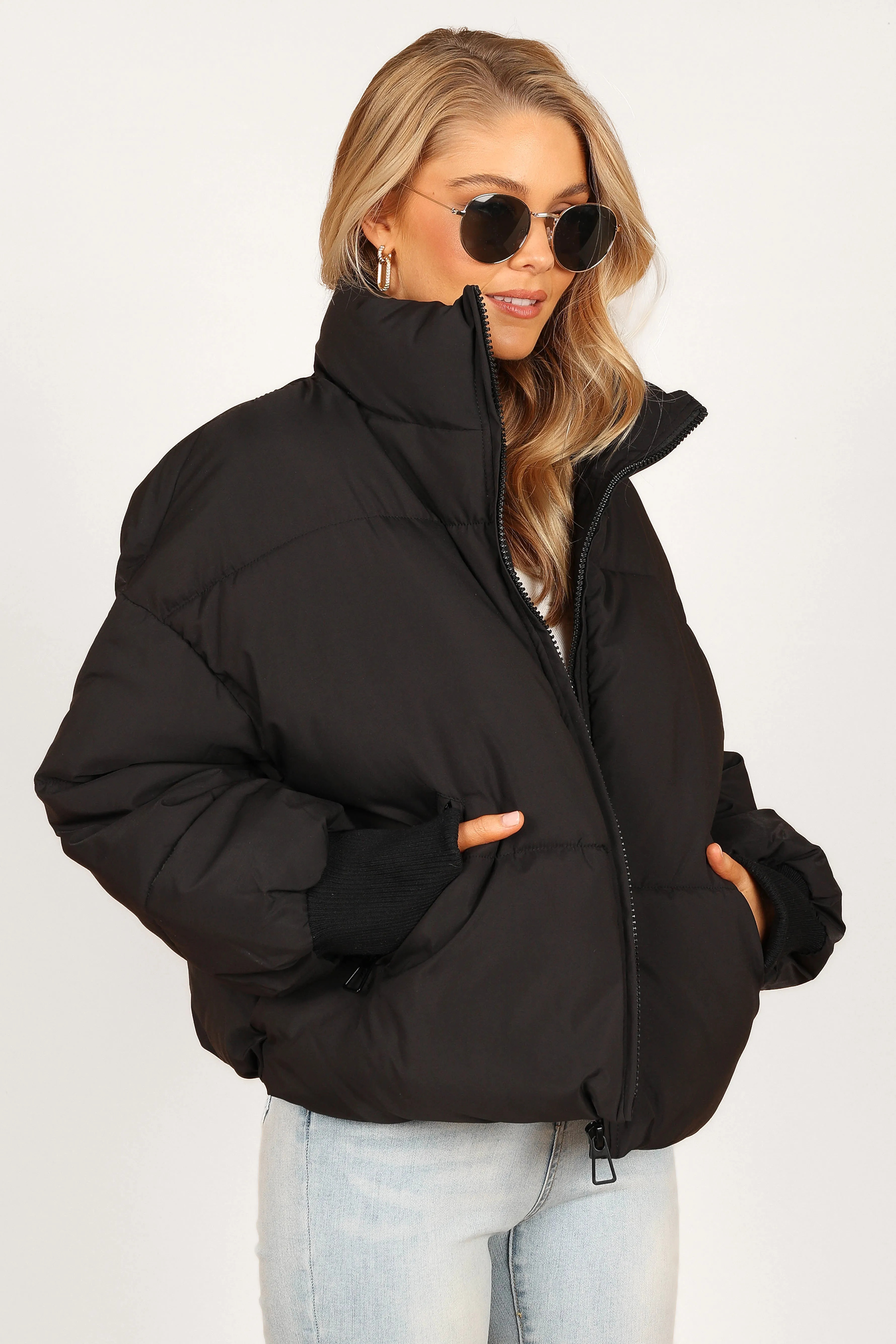 Edric Puffer Jacket - Black sold by Petal & Pup product image thumbnail 2