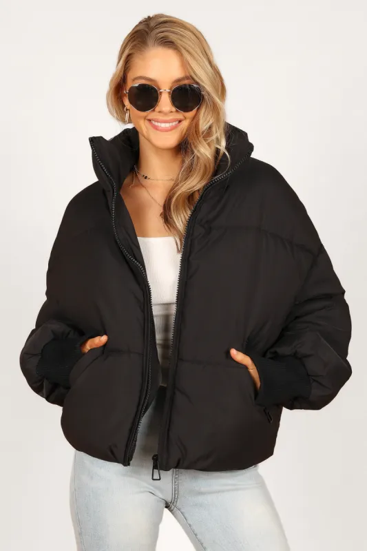 Edric Puffer Jacket - Black sold by Petal & Pup