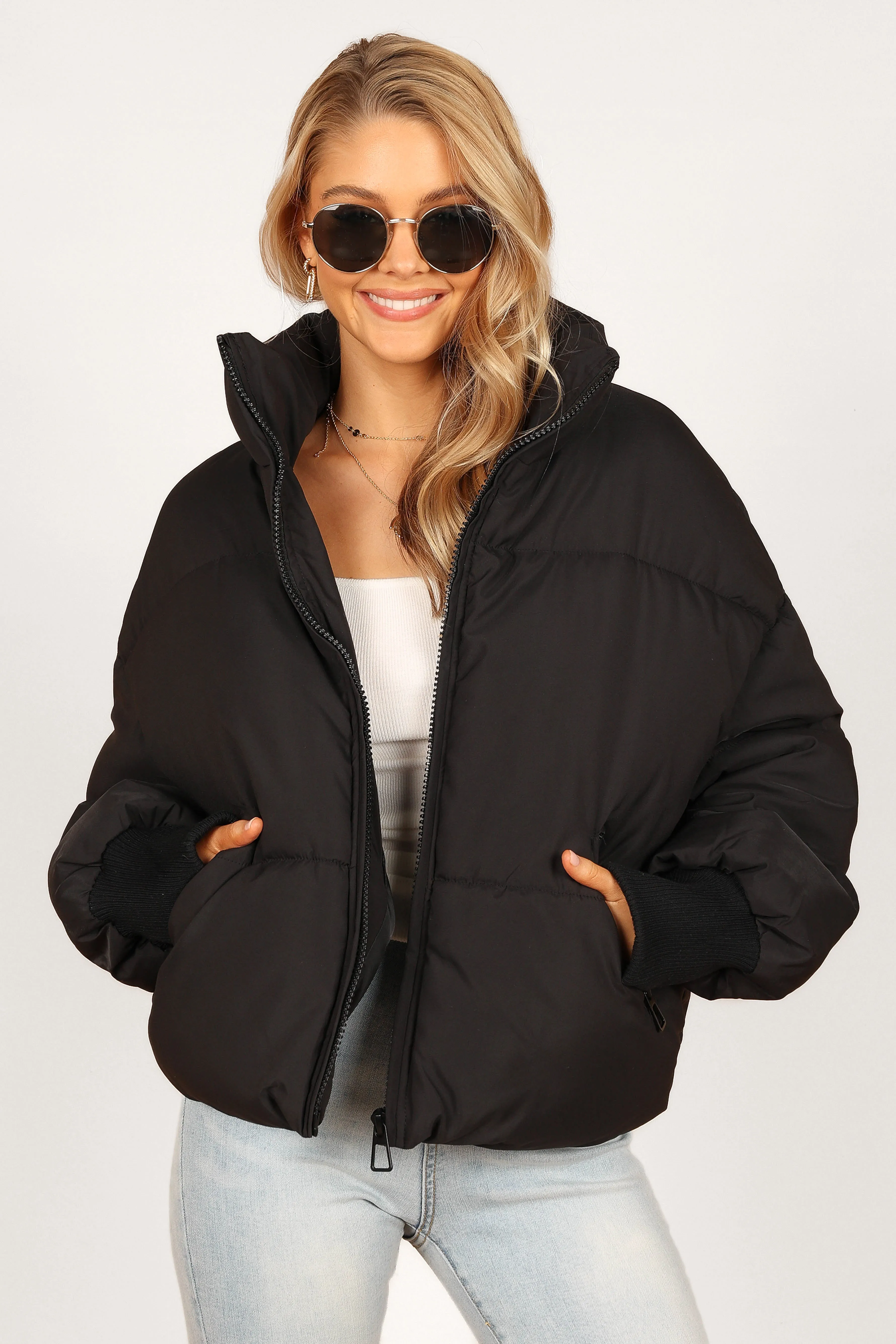 Edric Puffer Jacket - Black sold by Petal & Pup