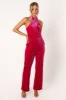 Liberty Velvet Jumpsuit - Magenta sold by Petal & Pup