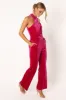 Liberty Velvet Jumpsuit - Magenta sold by Petal & Pup
