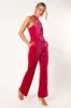 Liberty Velvet Jumpsuit - Magenta sold by Petal & Pup