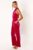 Liberty Velvet Jumpsuit - Magenta sold by Petal & Pup