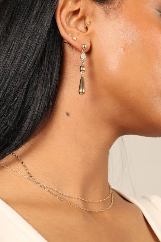 Dua Teardrop Statement Earrings - Gold sold by Petal & Pup