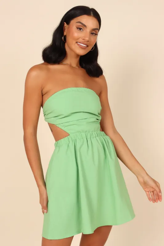 Nandita Mini Cutout Dress - Green sold by Petal & Pup