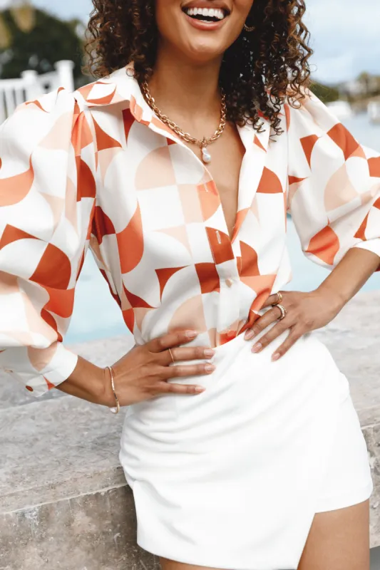 Jackie Shirt - White Multi sold by Petal & Pup